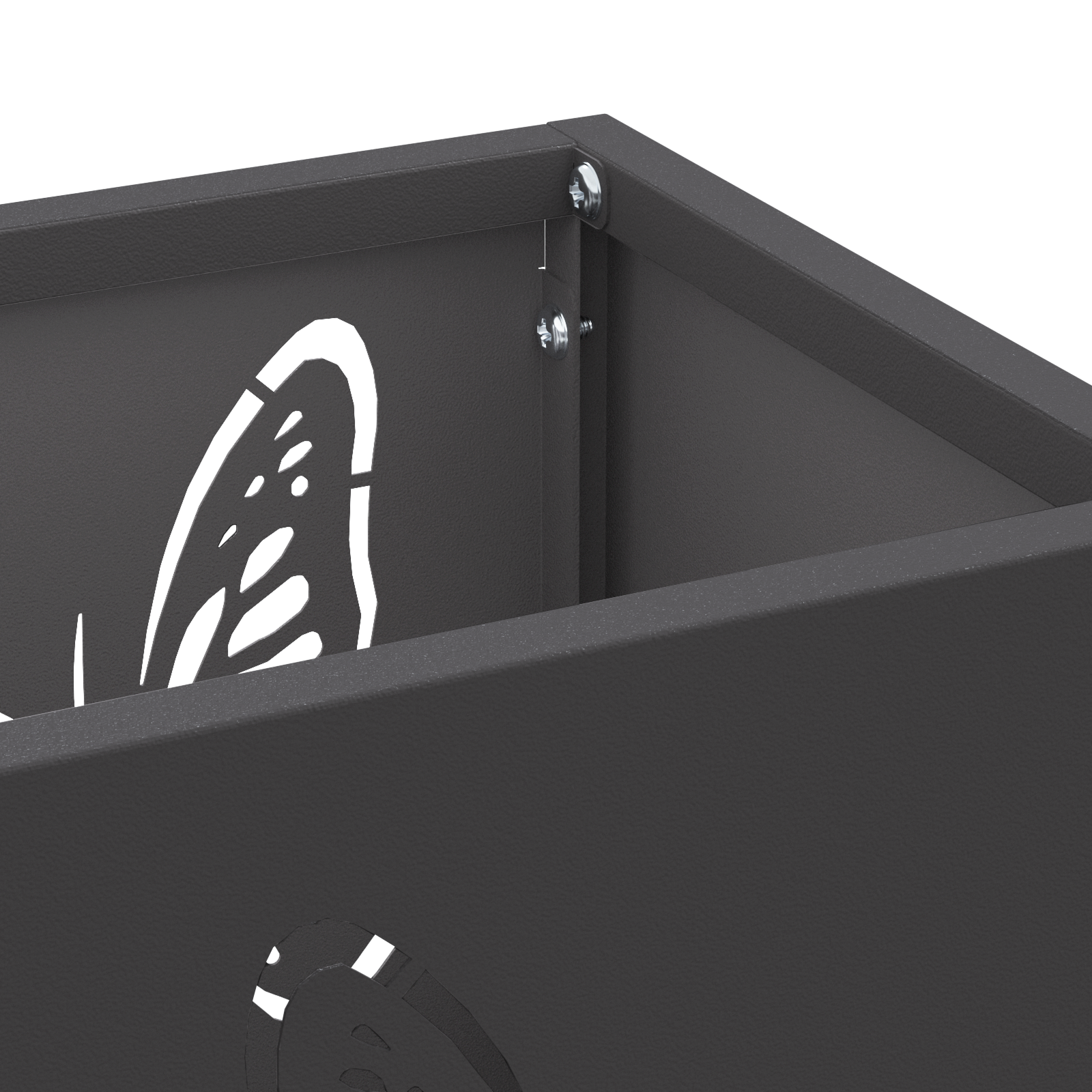 Umbrella Stand Black Metal Medium Decorative Inlays - Image 4