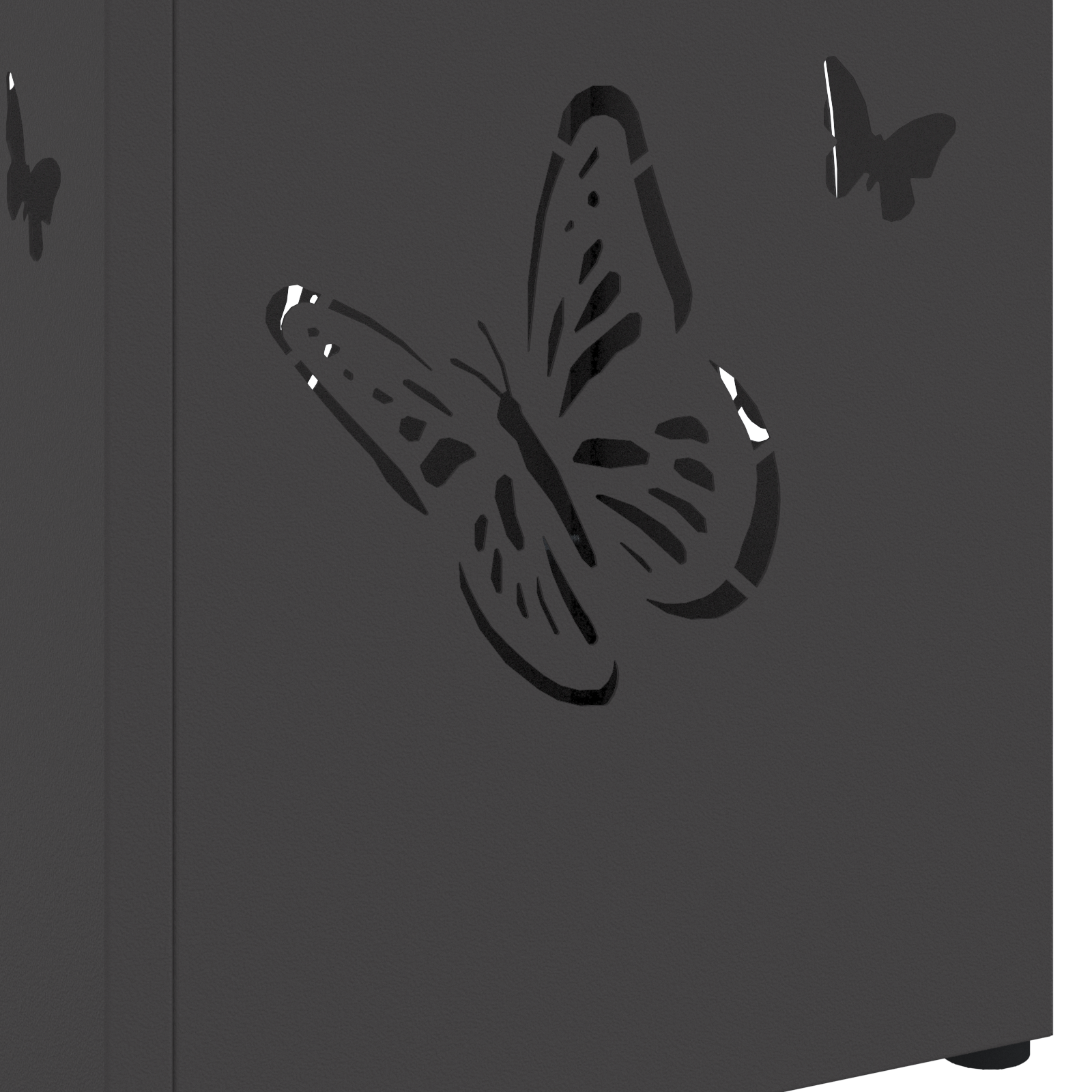 Umbrella Stand Black Metal Medium Decorative Inlays - Image 5