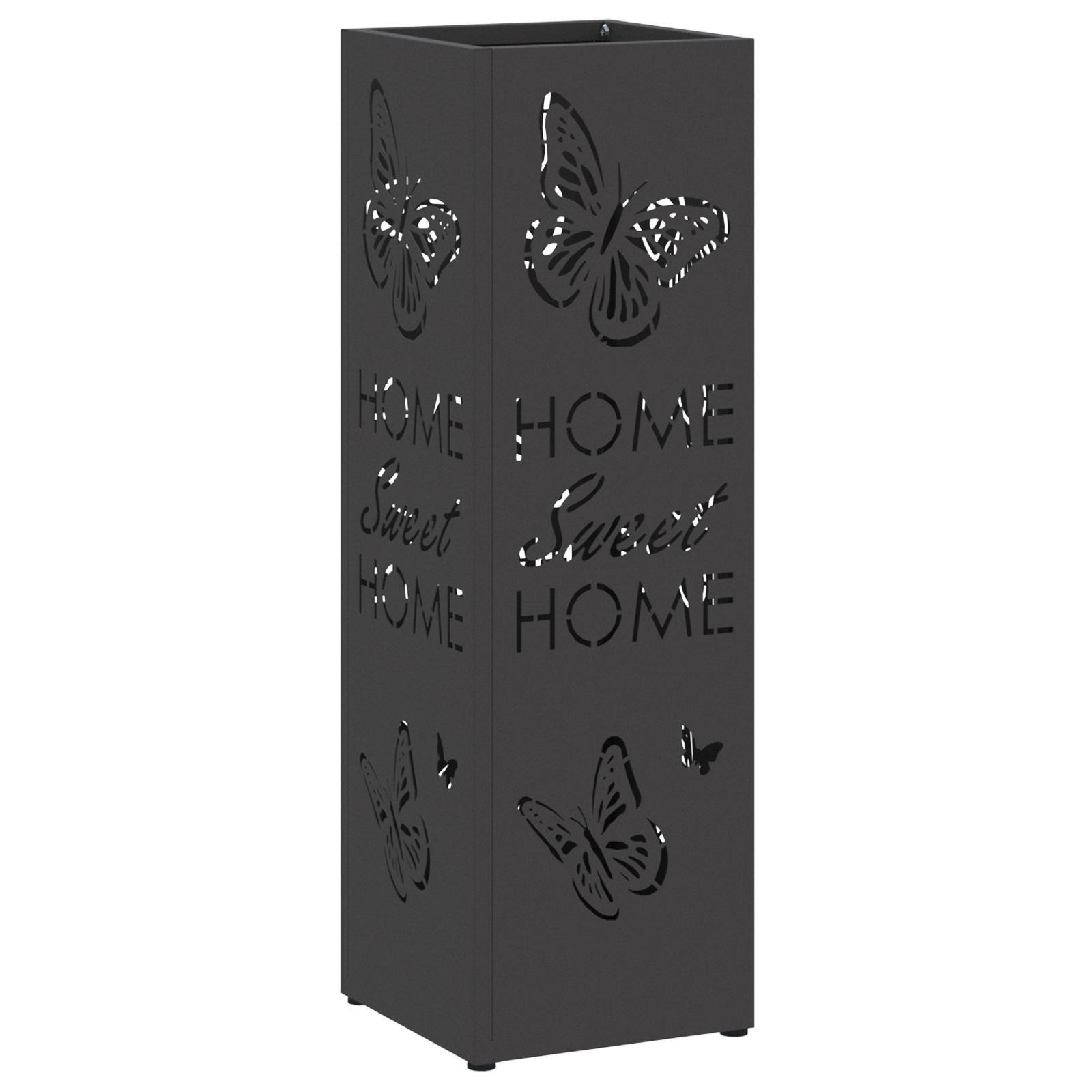 Umbrella Stand Black Metal Medium Decorative Inlays - Image 2