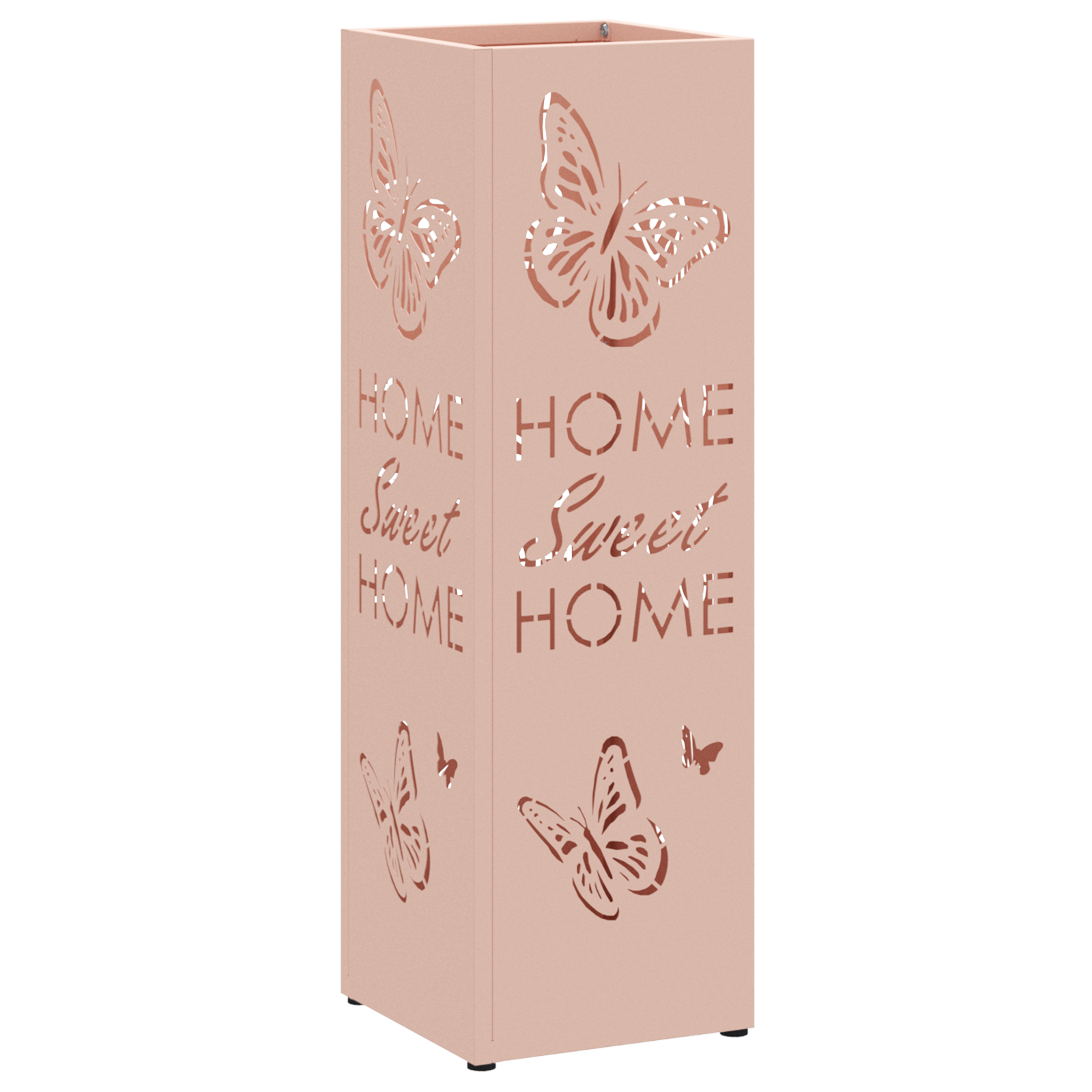 Umbrella Stand Pink Metal Standard Decorative Inlays - Image 2