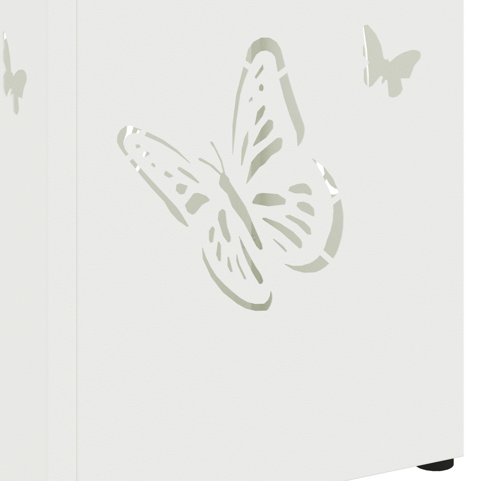 Umbrella Stand White Metal Medium Decorative Inlays - Image 5