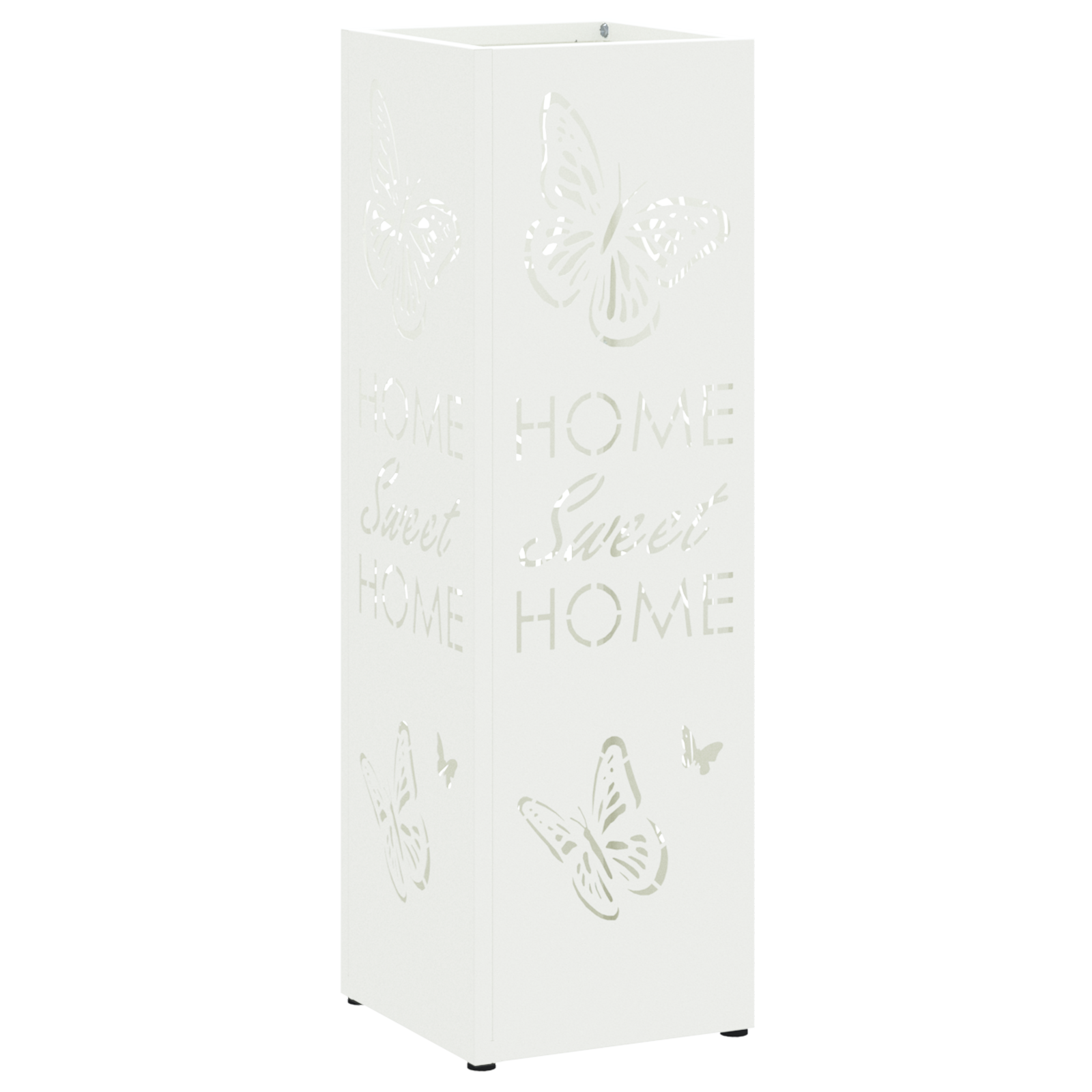 Umbrella Stand White Metal Medium Decorative Inlays - Image 2