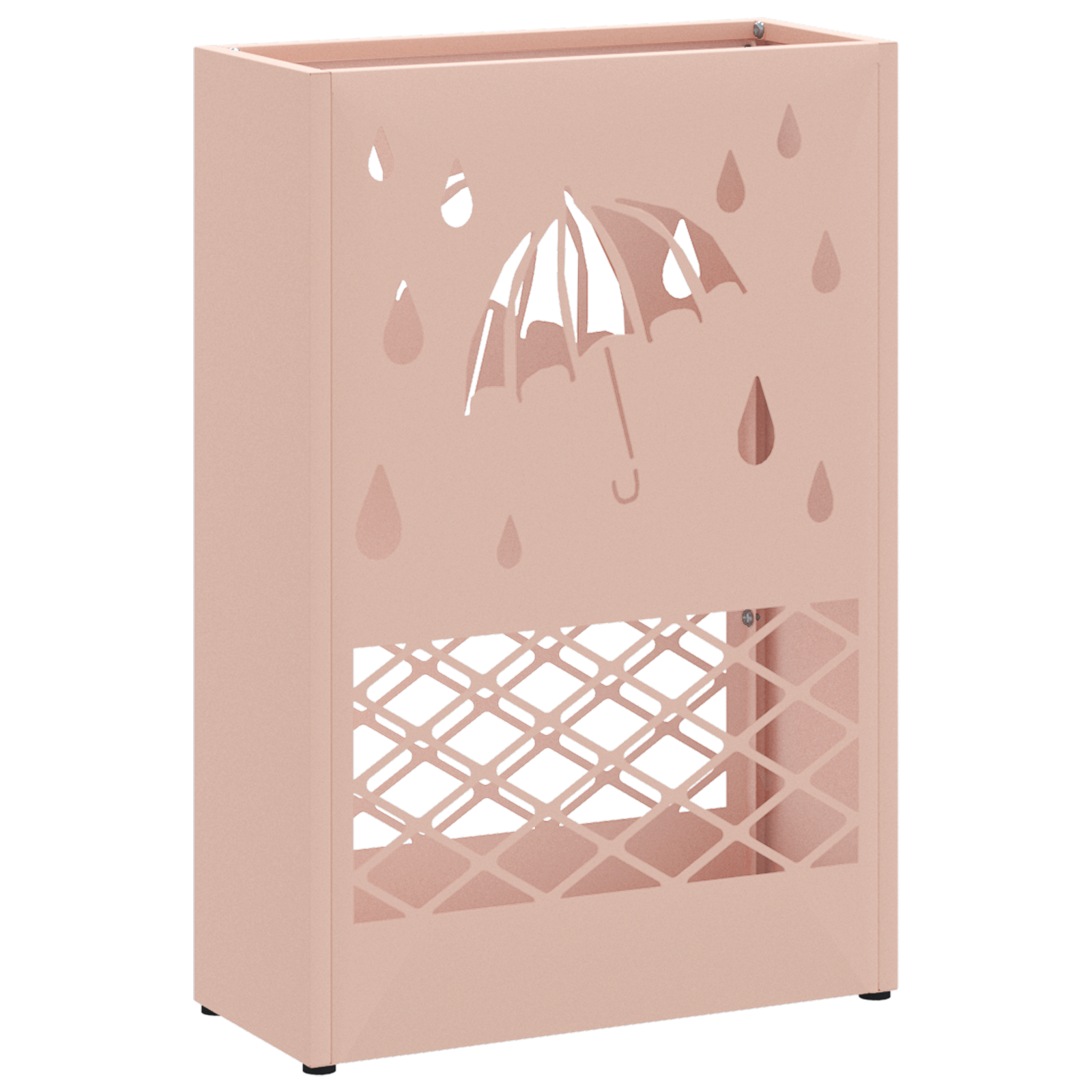 Umbrella Stand Pink Metal Medium Decorative Inlays - Image 2