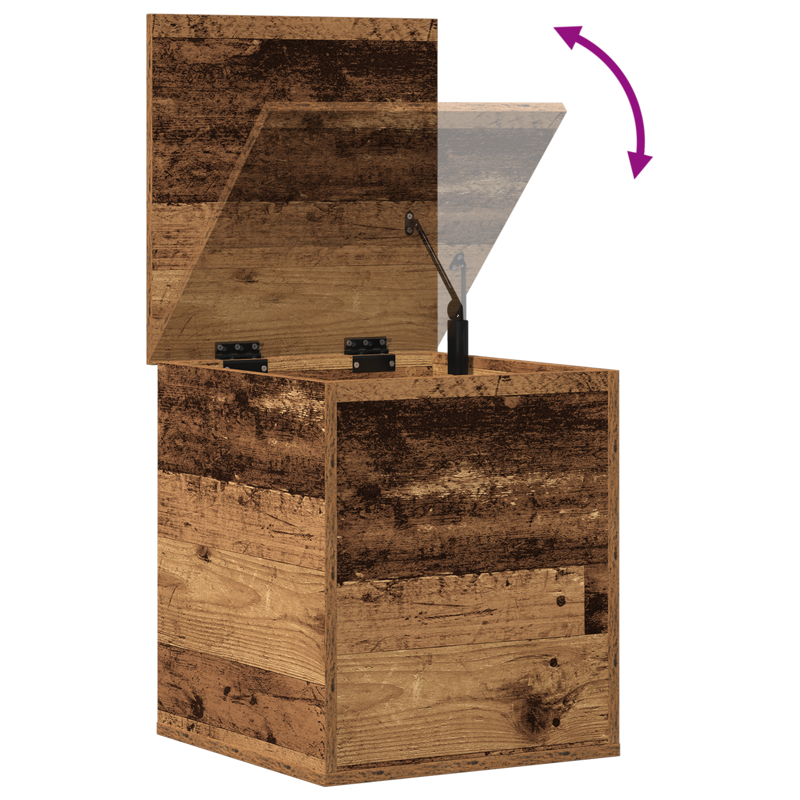 Storage Box Old Wood 40x42x46 cm Engineered Wood - Image 10