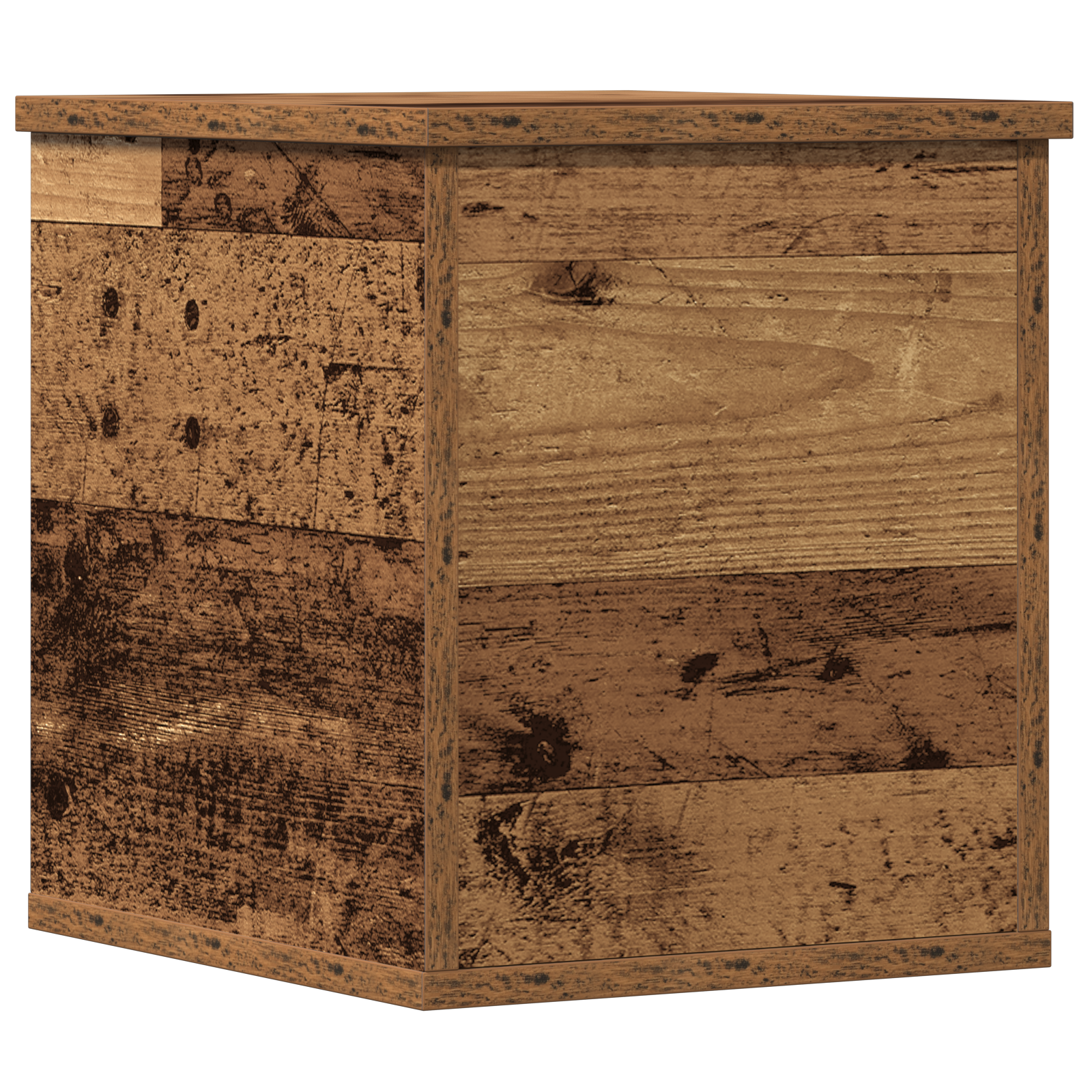 Storage Box with Lid Old Wood 30x35x35 cm Engineered Wood - Image 2