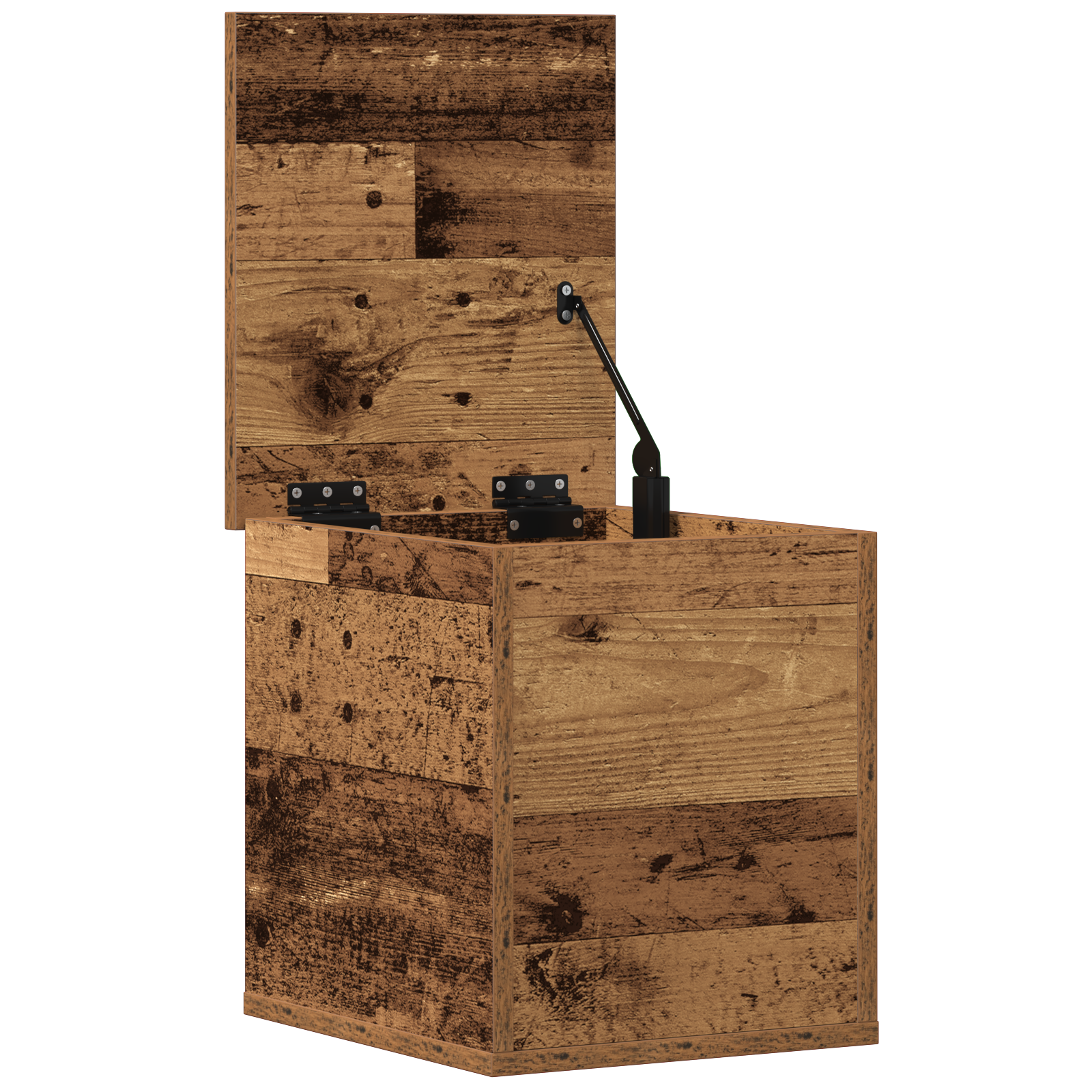 Storage Box with Lid Old Wood 30x35x35 cm Engineered Wood - Image 5