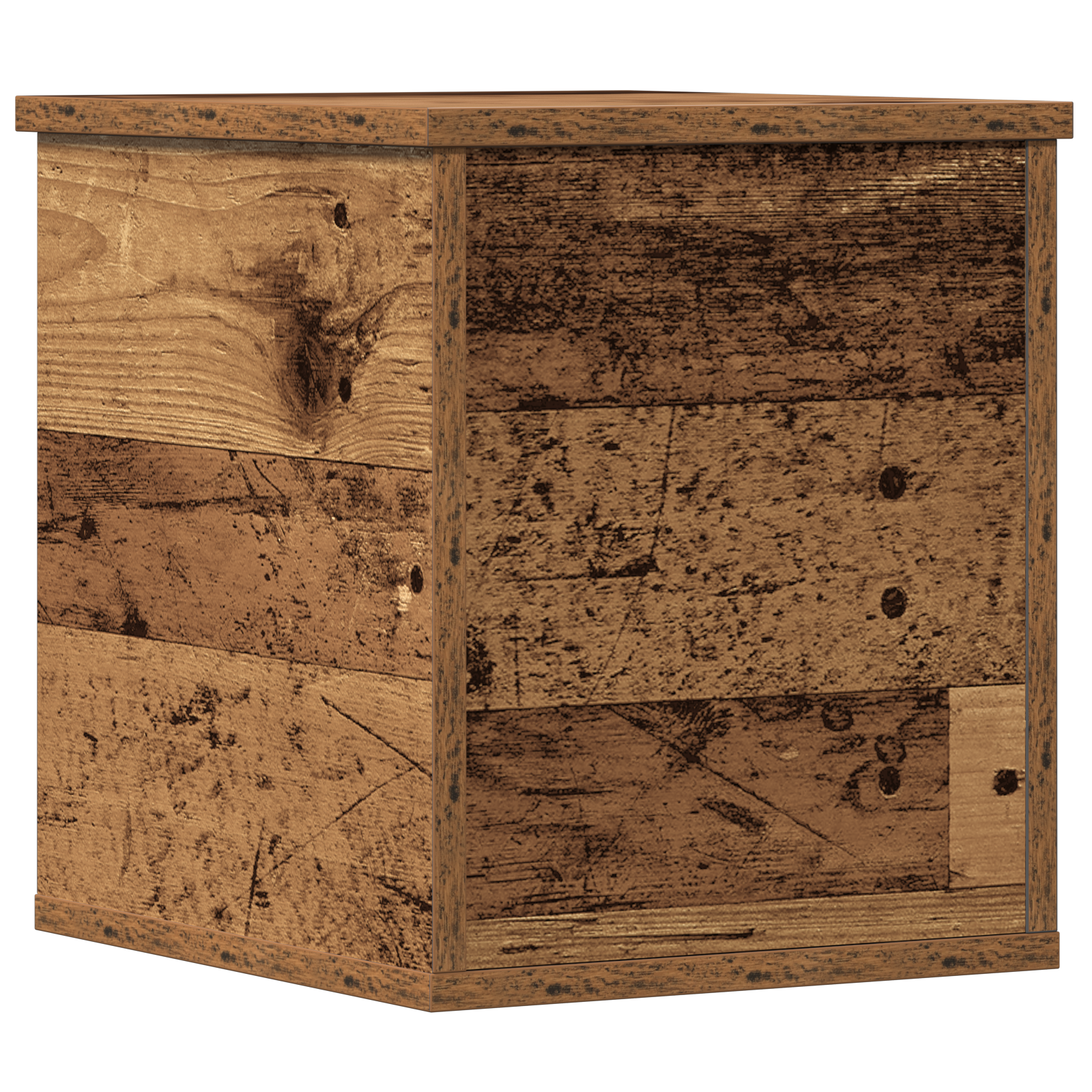 Storage Box with Lid Old Wood 30x35x35 cm Engineered Wood - Image 6