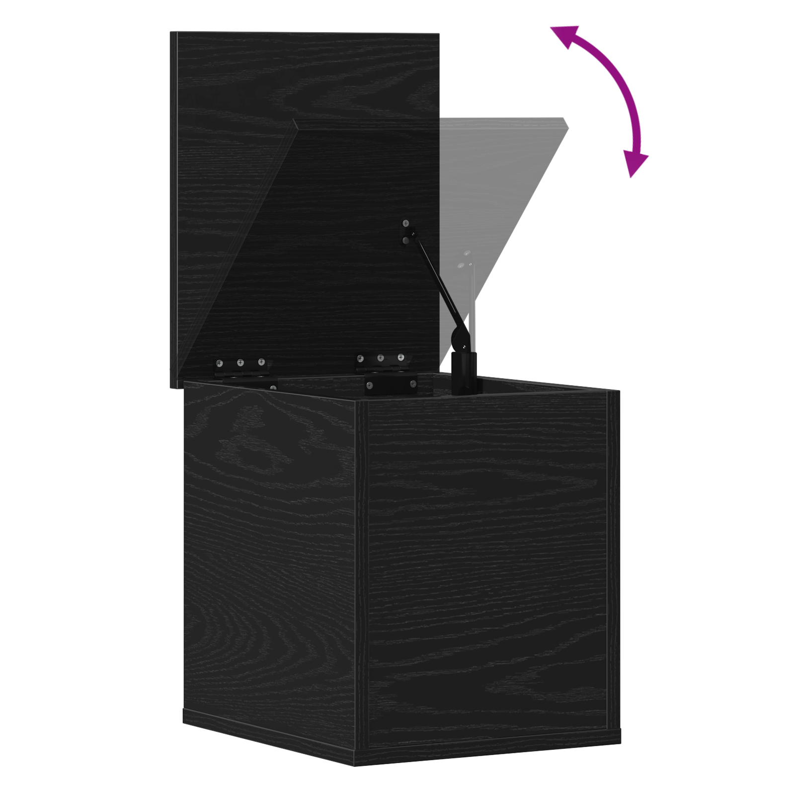 Storage Box Black Oak 30x35x35 cm Engineered Wood - Image 10