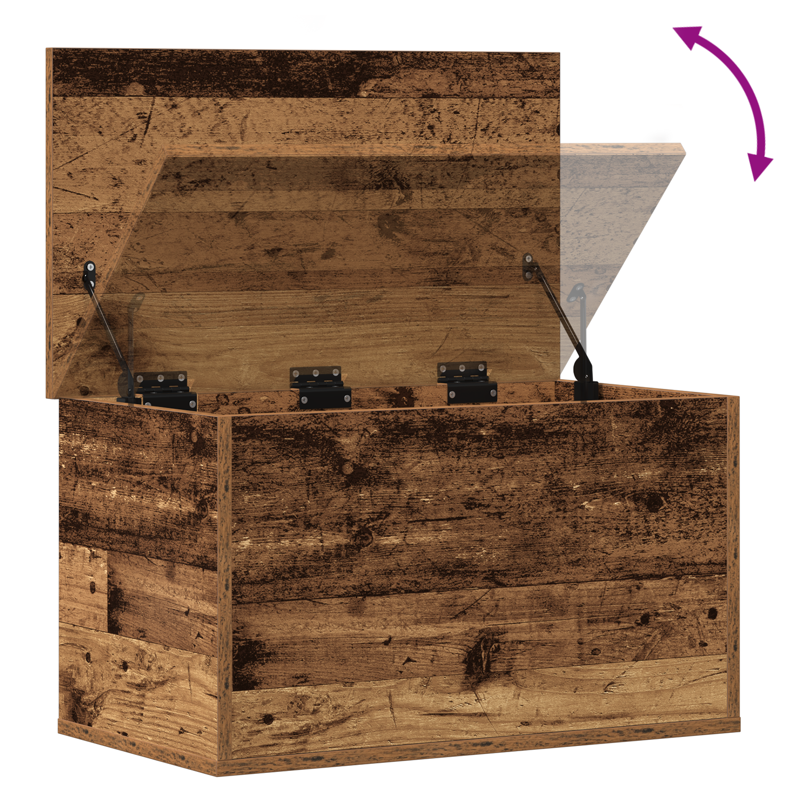Storage Box Old Wood 60x35x35 cm Made of Engineered Wood - Image 10