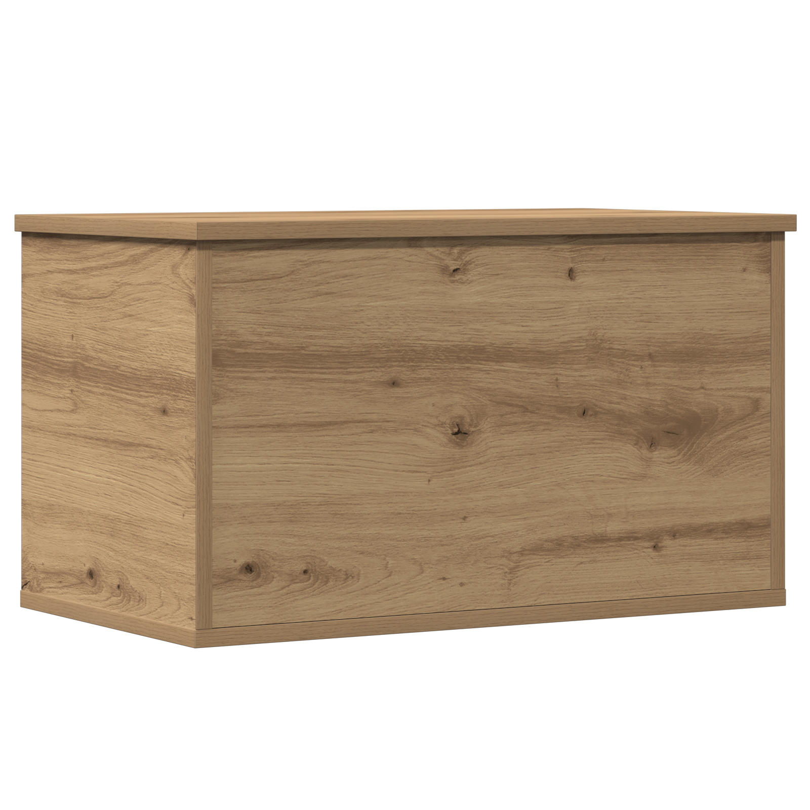 Storage Box with Lid Artisan Oak 60x35x35 cm Engineered Wood - Image 2