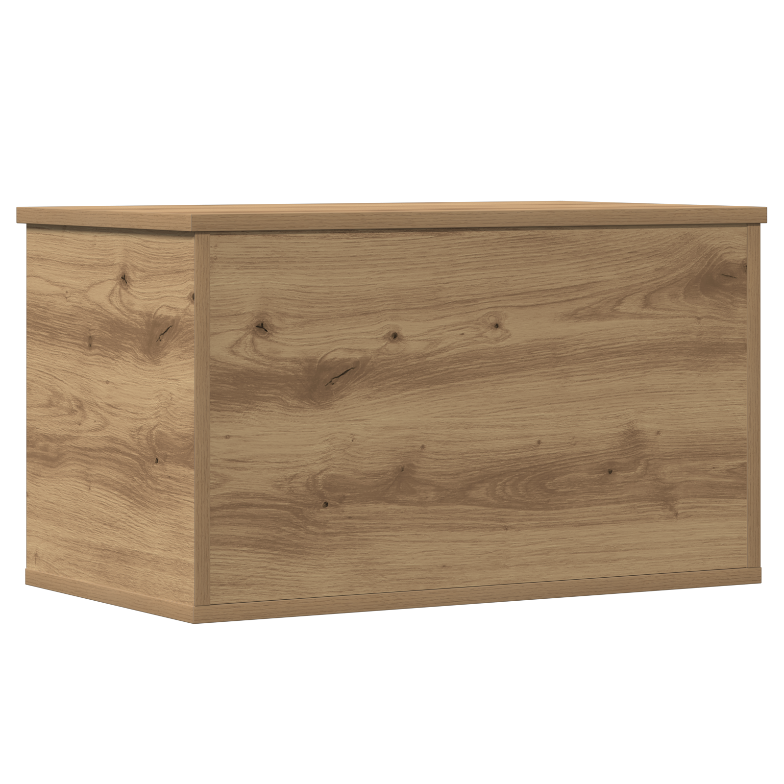 Storage Box with Lid Artisan Oak 60x35x35 cm Engineered Wood - Image 6