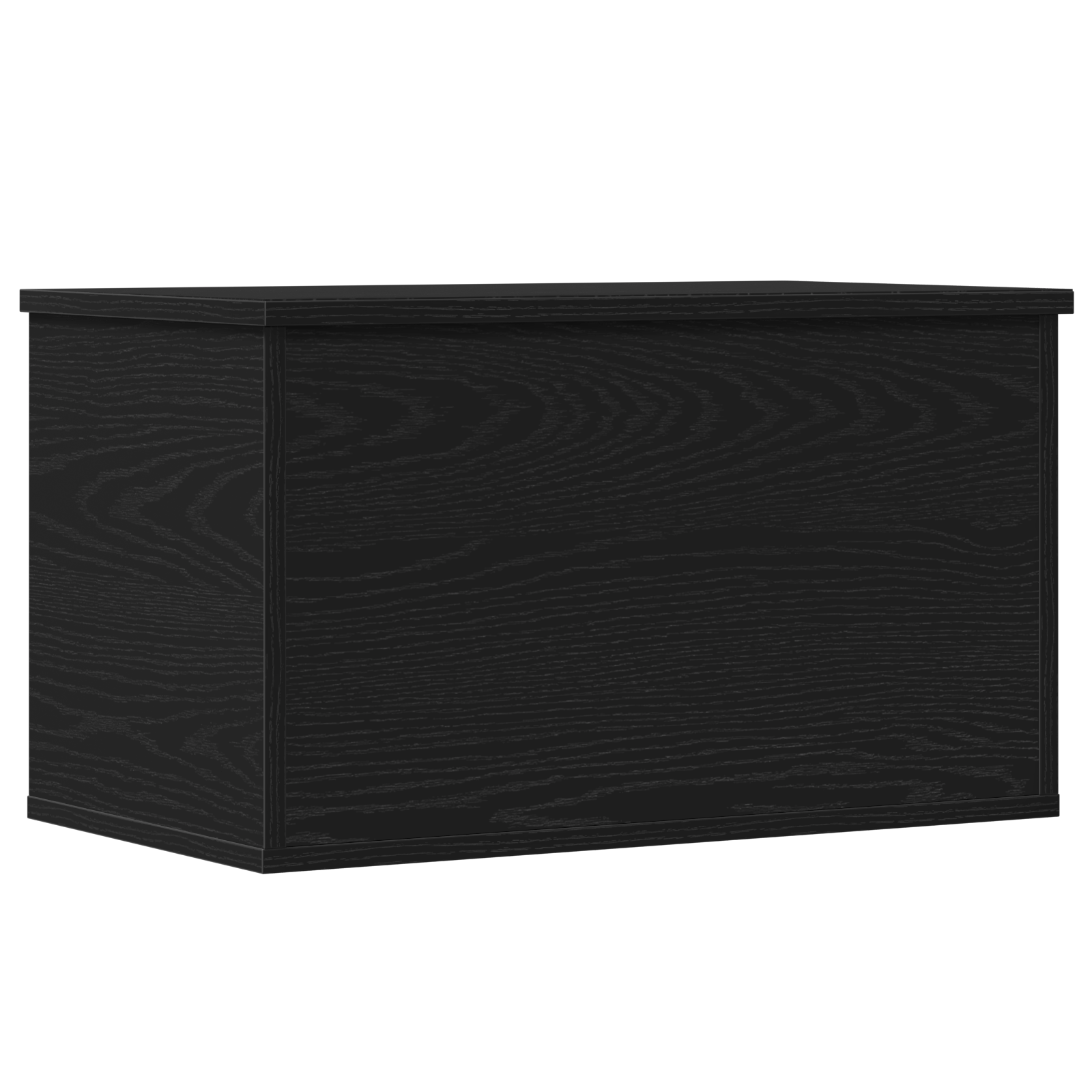 Storage Box with Lid Black Oak 60x35x35 cm Engineered Wood - Image 2
