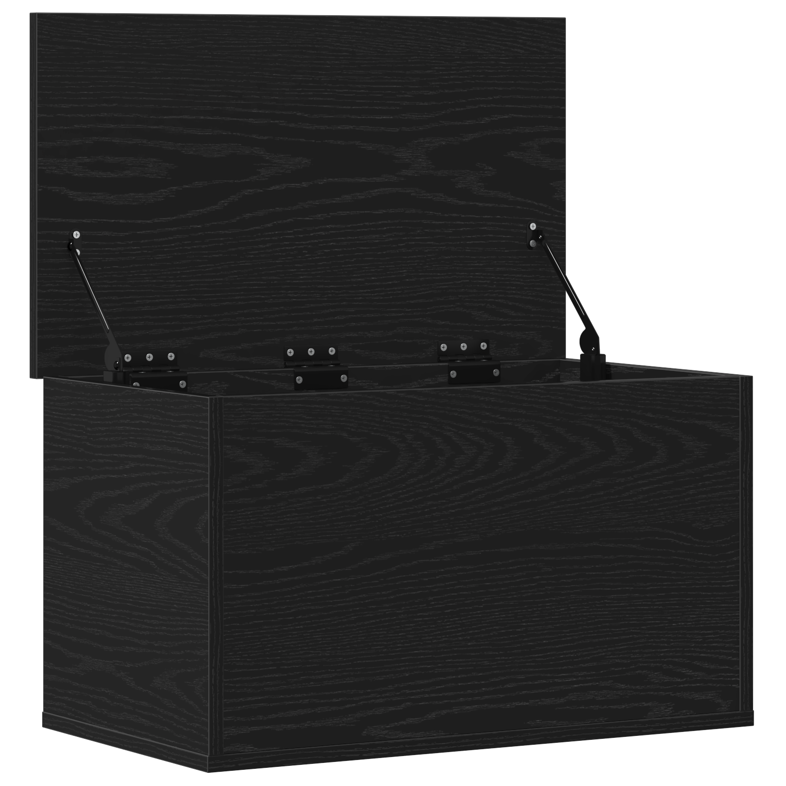 Storage Box with Lid Black Oak 60x35x35 cm Engineered Wood - Image 5