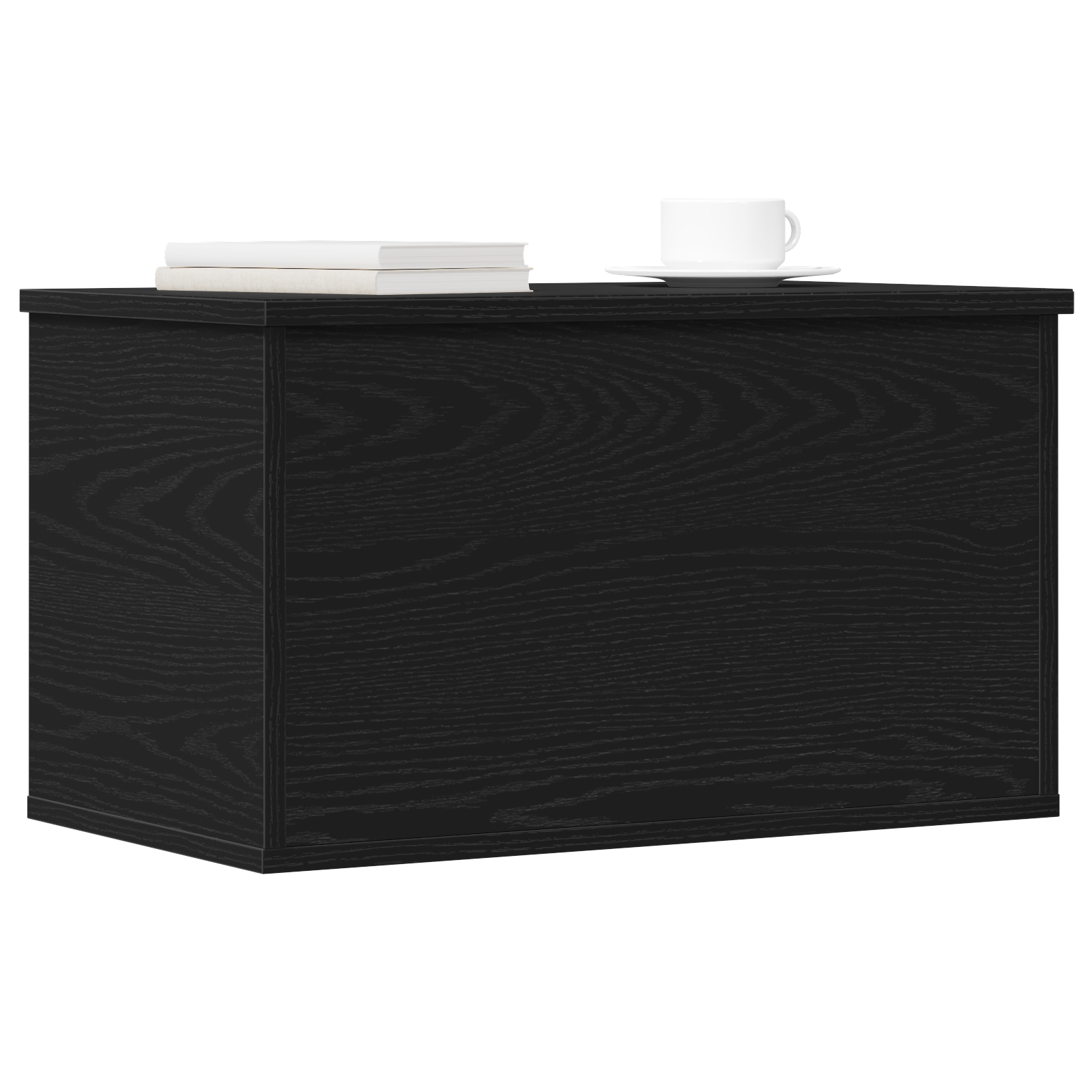 Storage Box with Lid Black Oak 60x35x35 cm Engineered Wood - Image 3
