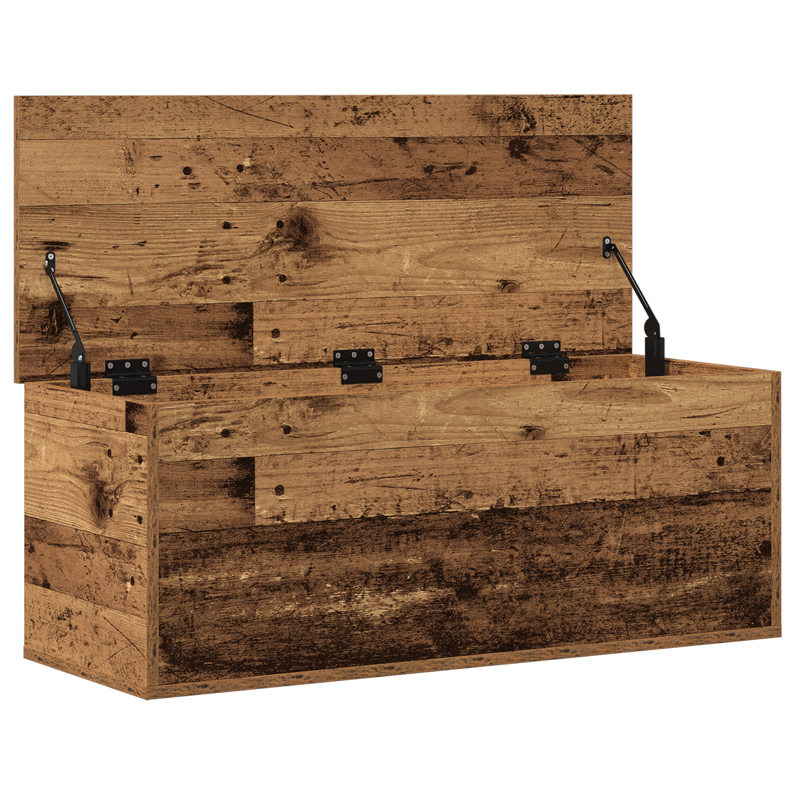 Storage Box Old Wood 90x35x35 cm Made from Engineered Wood - Image 5