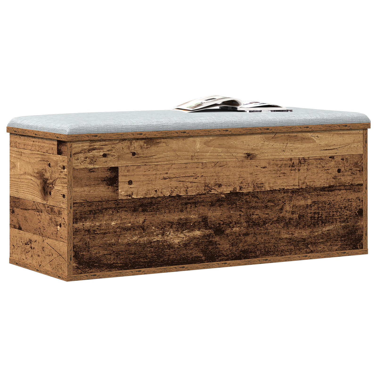 Storage Box Old Wood 90x35x35 cm Made from Engineered Wood - Image 3