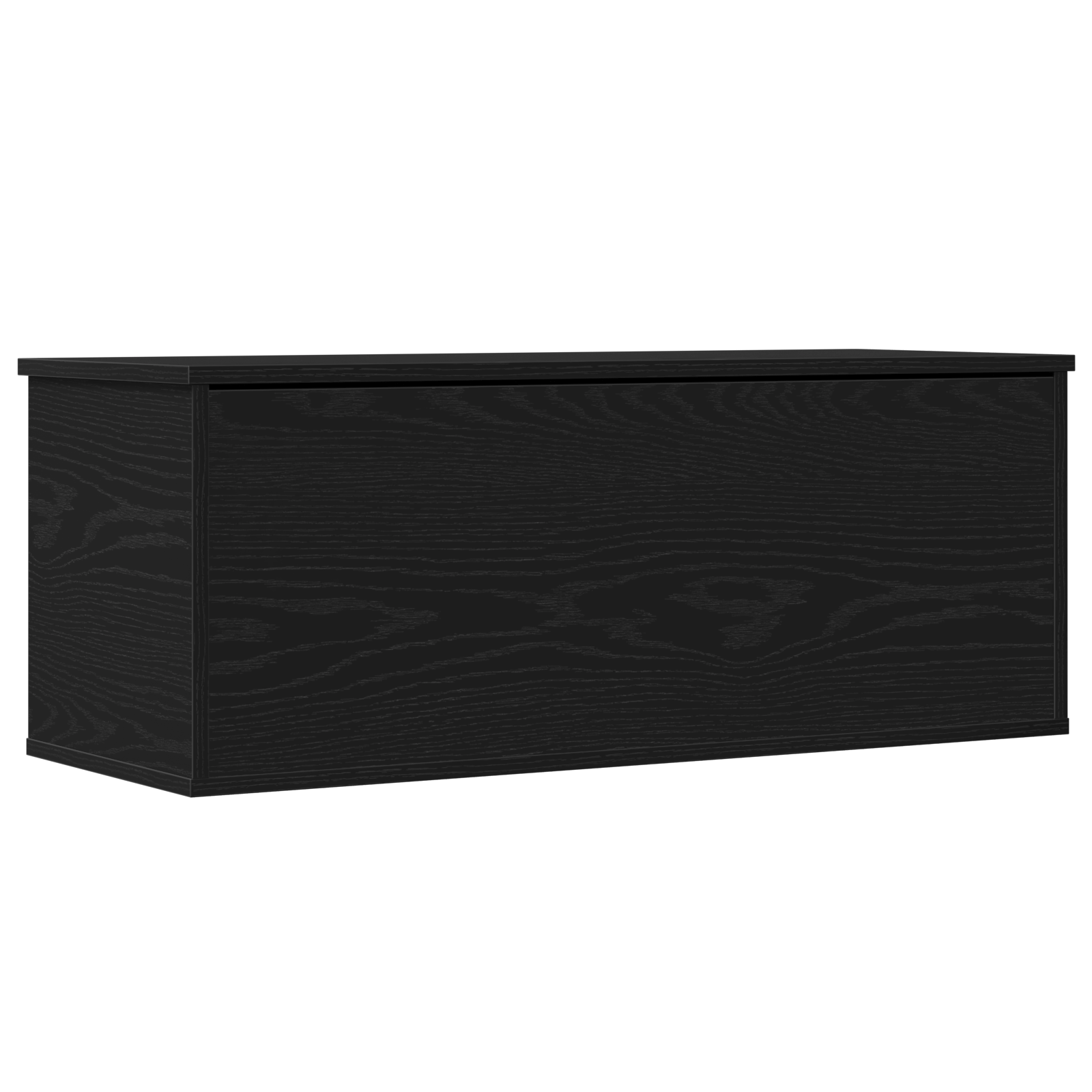 Black Oak Storage Box - 90x35x35 cm - Engineered Wood - Image 6