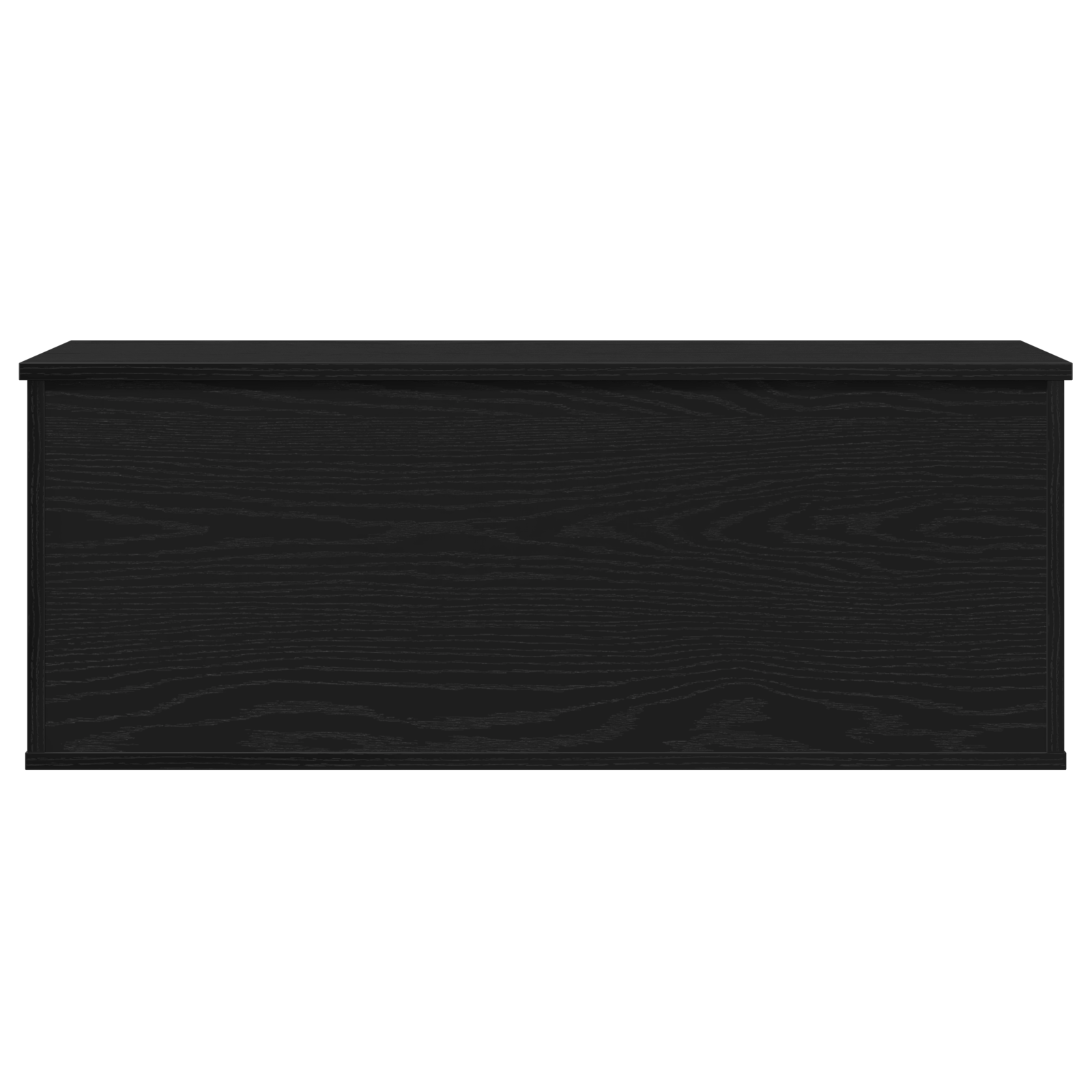 Black Oak Storage Box - 90x35x35 cm - Engineered Wood - Image 7
