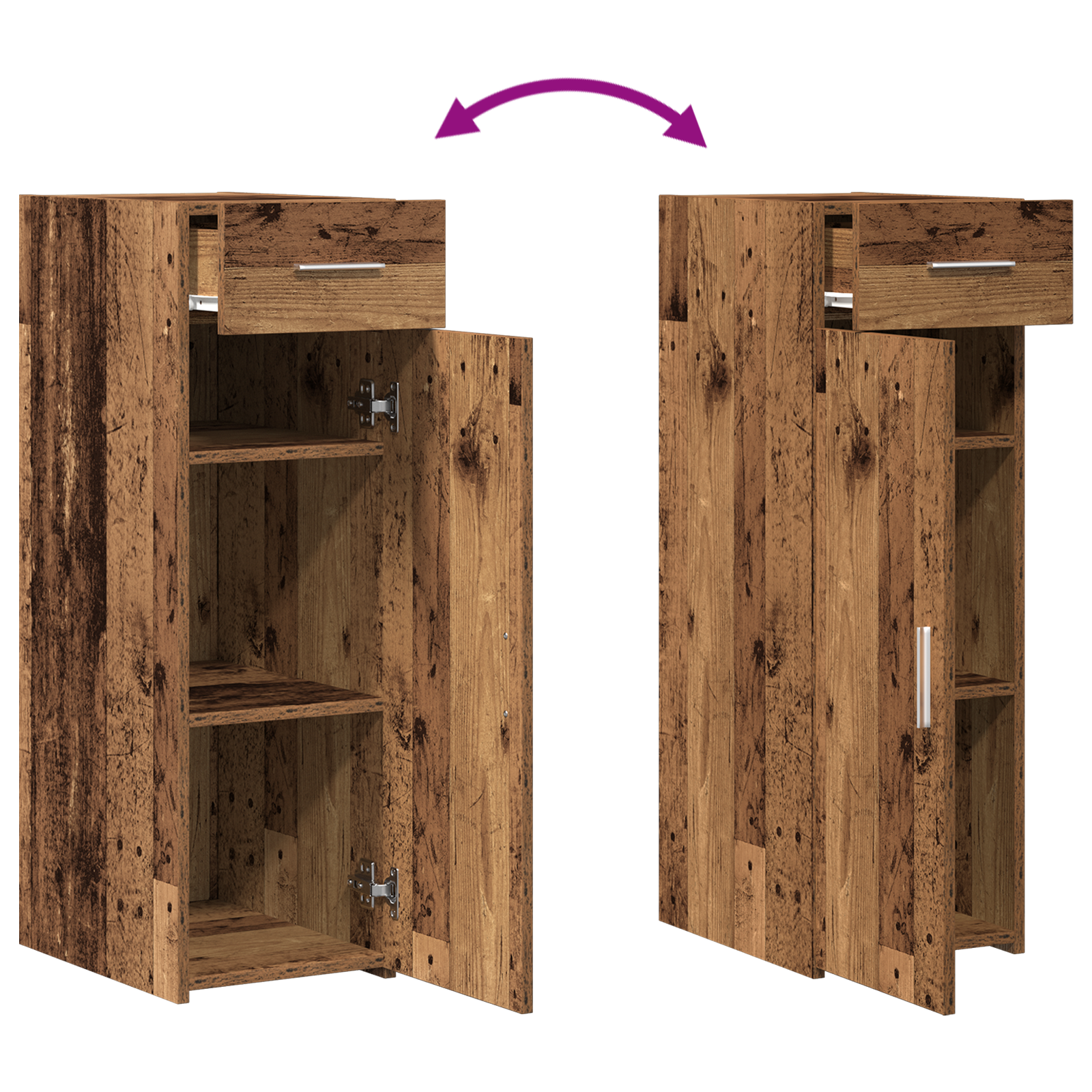 Sideboard Old Wood 30x42,5x93 cm Engineered Wood - Image 11