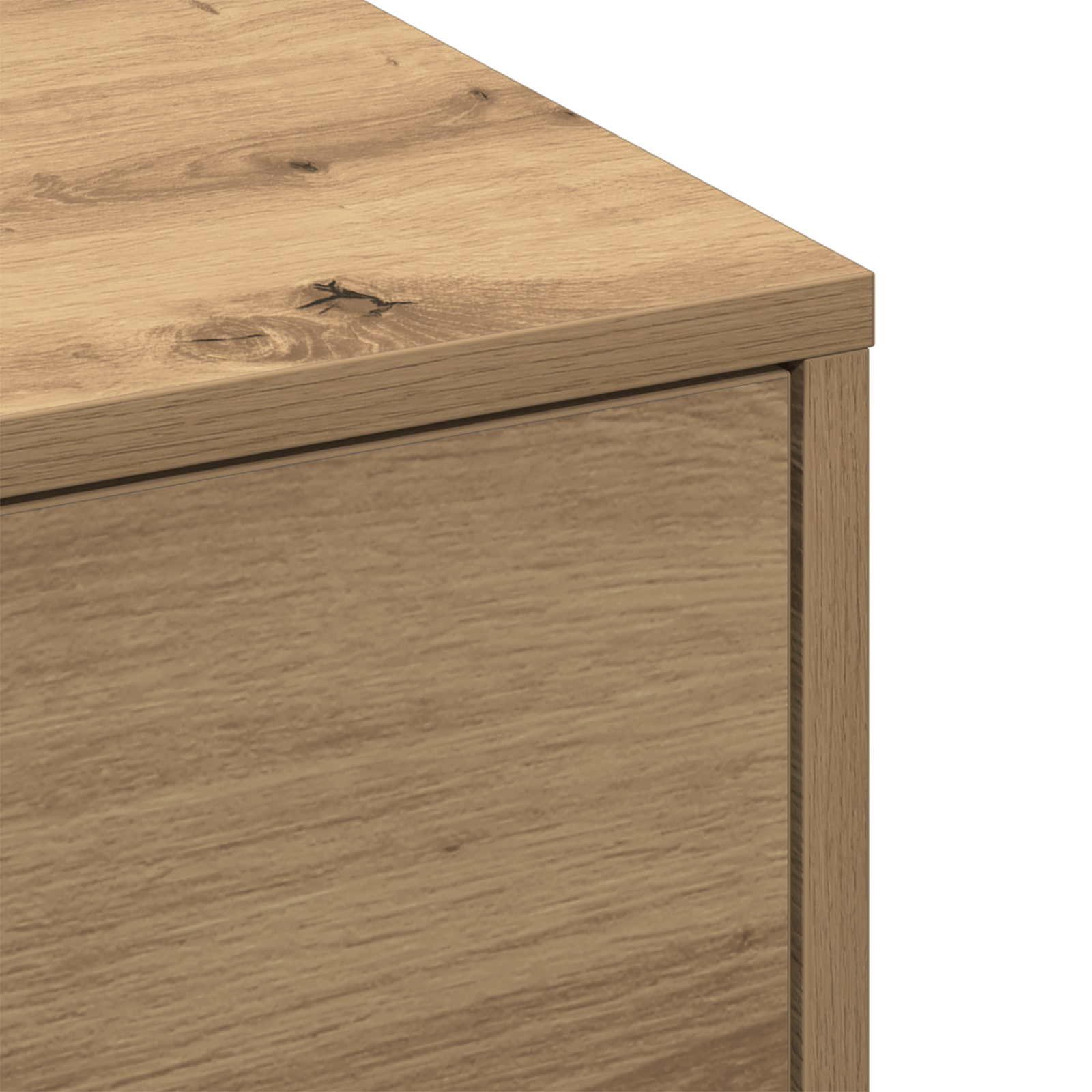 Coffee Table Artisan oak Veneer, MDF 90 x 90 x 28 cm Storage - Image 8