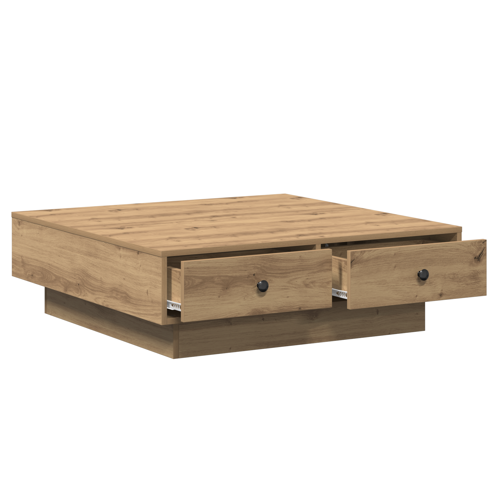 Coffee Table Artisan oak Veneer, MDF 90 x 90 x 28 cm Storage - Image 11