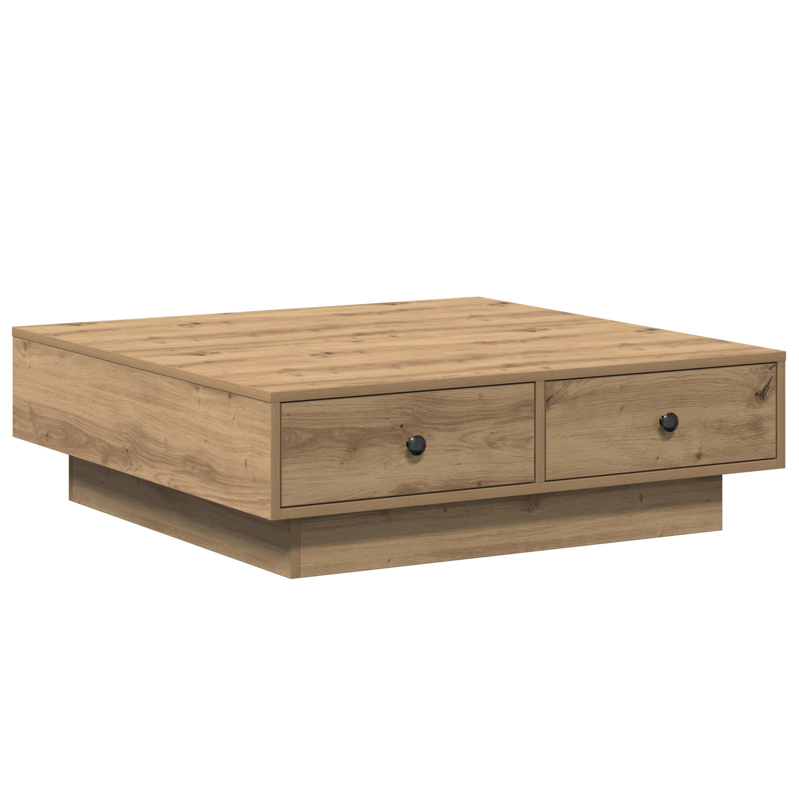 Coffee Table Artisan oak Veneer, MDF 90 x 90 x 28 cm Storage - Image 7