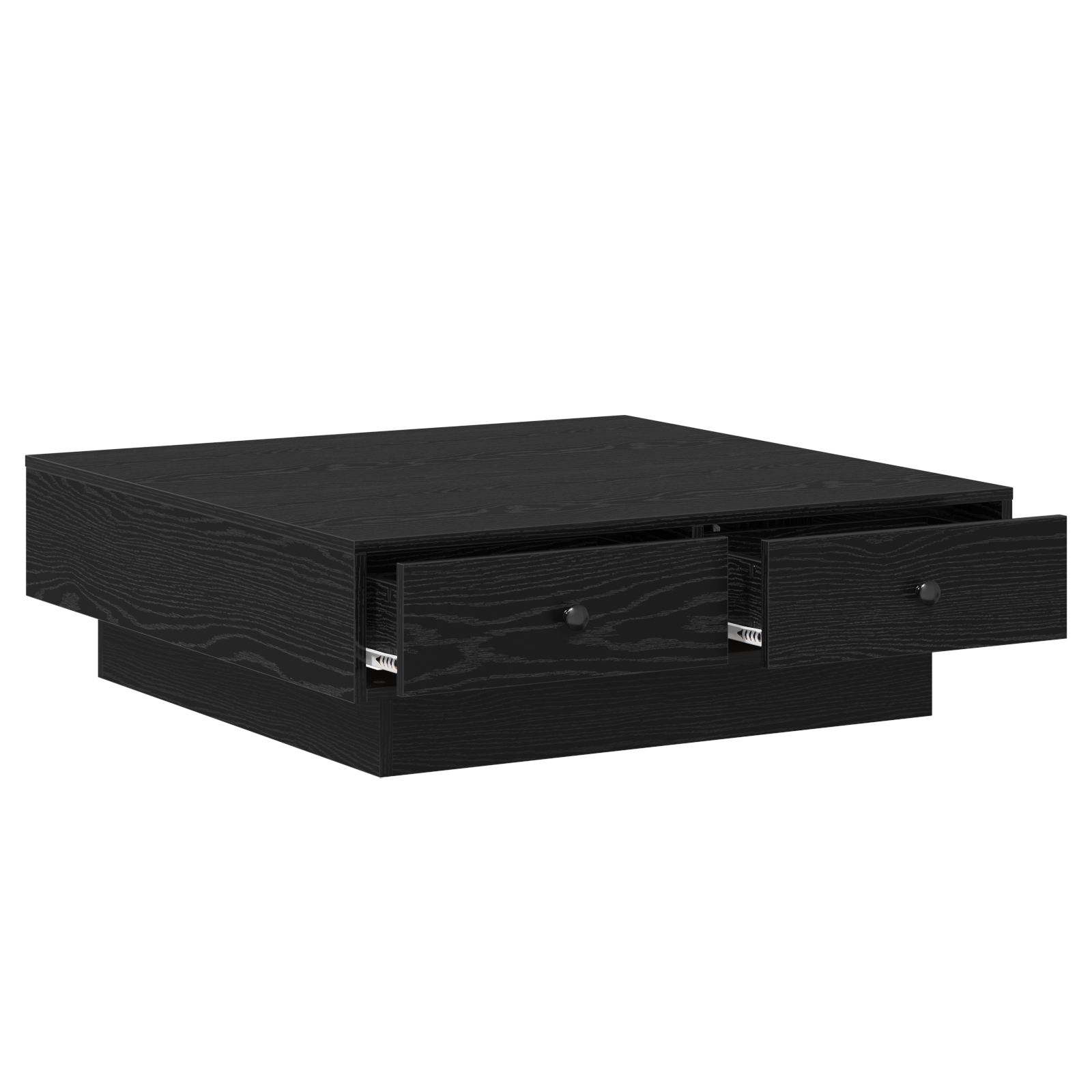 Coffee Table Black oak Engineered wood 90 x 90 x 28 cm - Image 11