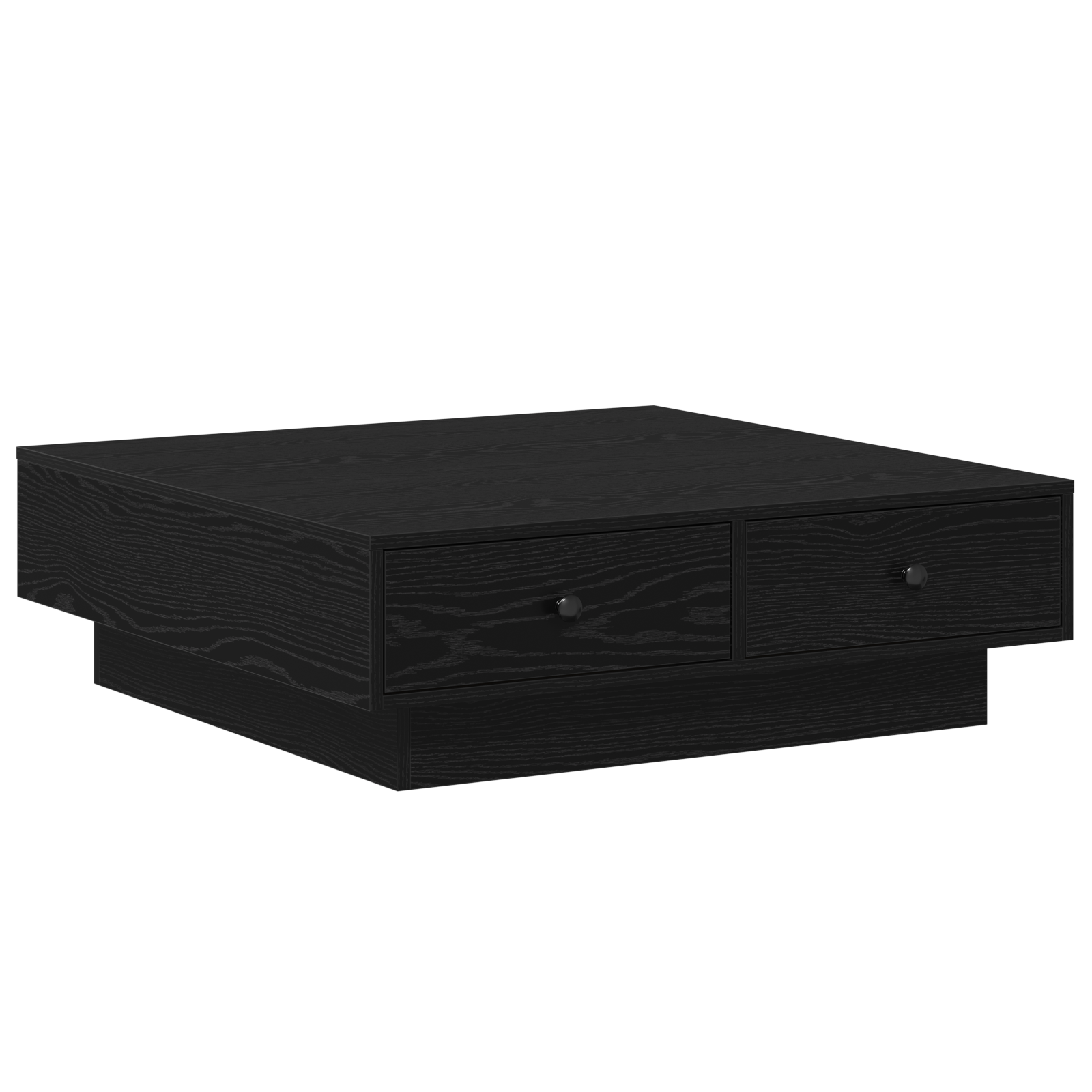 Coffee Table Black oak Engineered wood 90 x 90 x 28 cm - Image 2