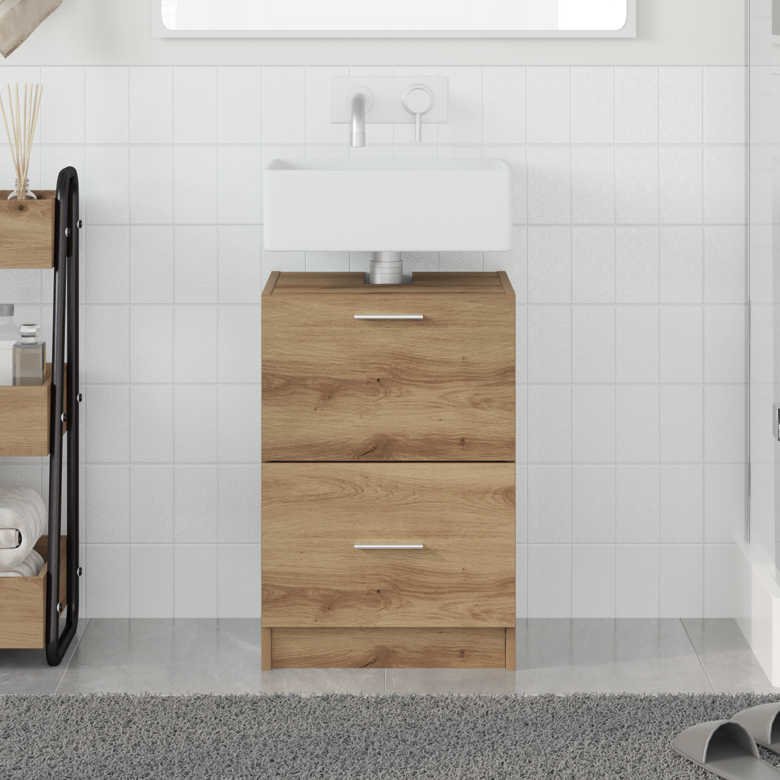Sink Cabinet Artisan Oak 40x37x59 cm Engineered Wood
