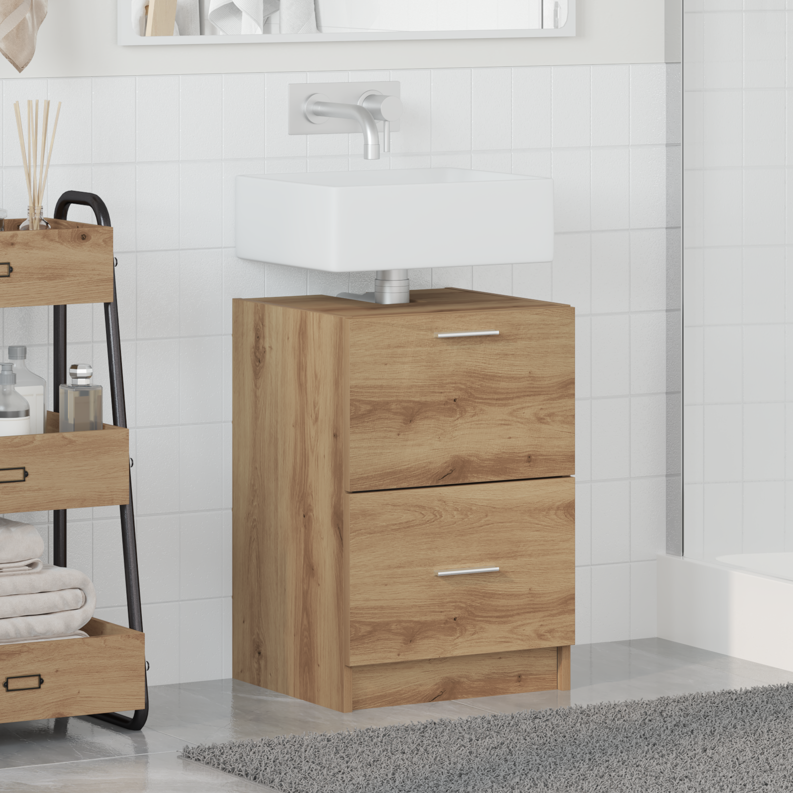 Sink Cabinet Artisan Oak 40x37x59 cm Engineered Wood - Image 4