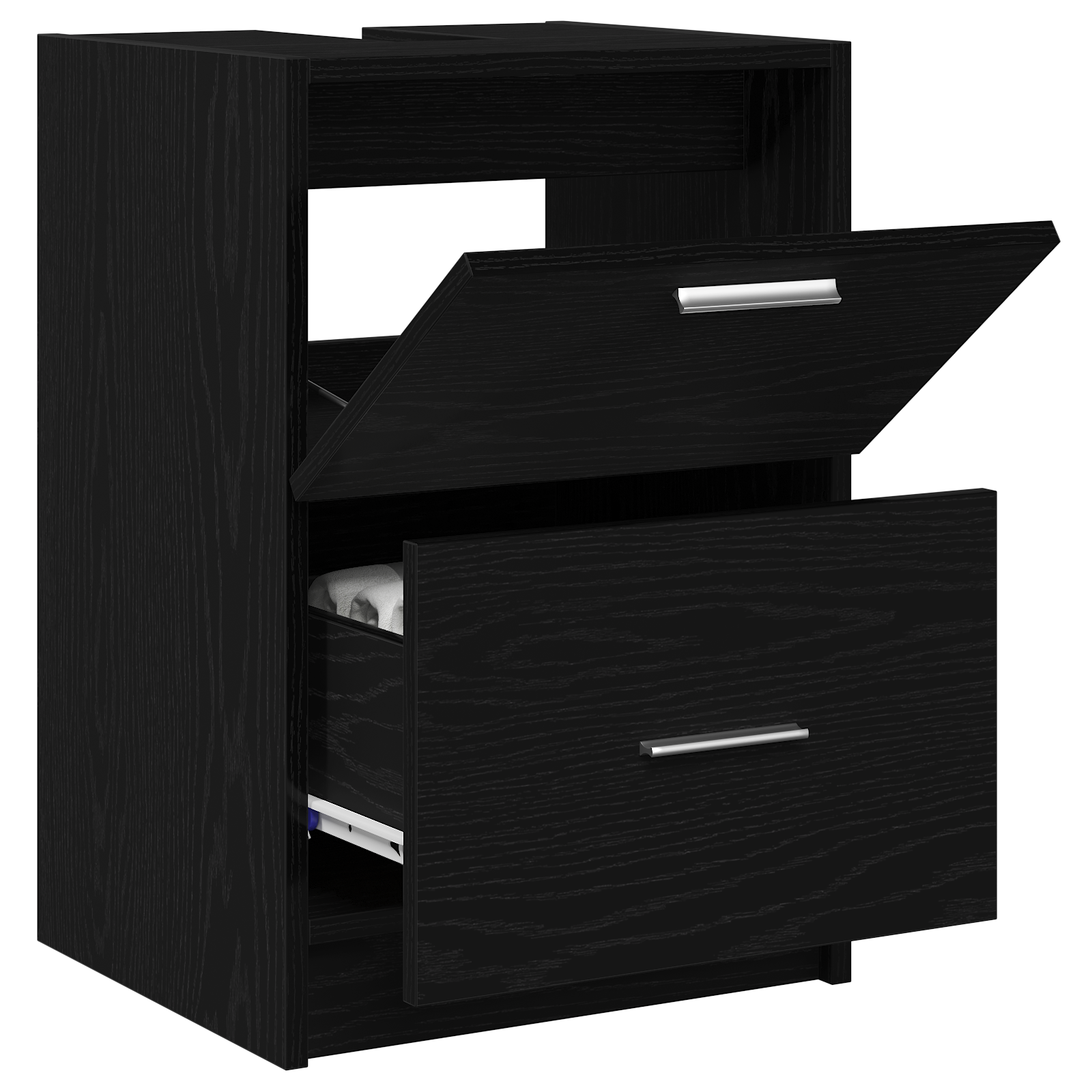 Sink Cabinet Black Oak 40x37x59 cm Engineered Wood - Image 3