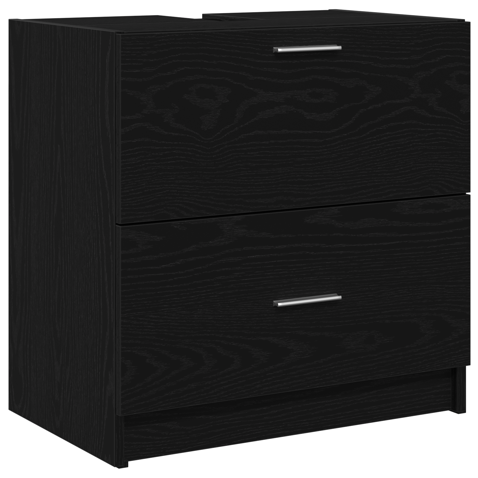 Thumbnail - vidaXL Waschbeckenunterschrank Schwarz Eiche 59x37x59 cm Ingenieurholz
