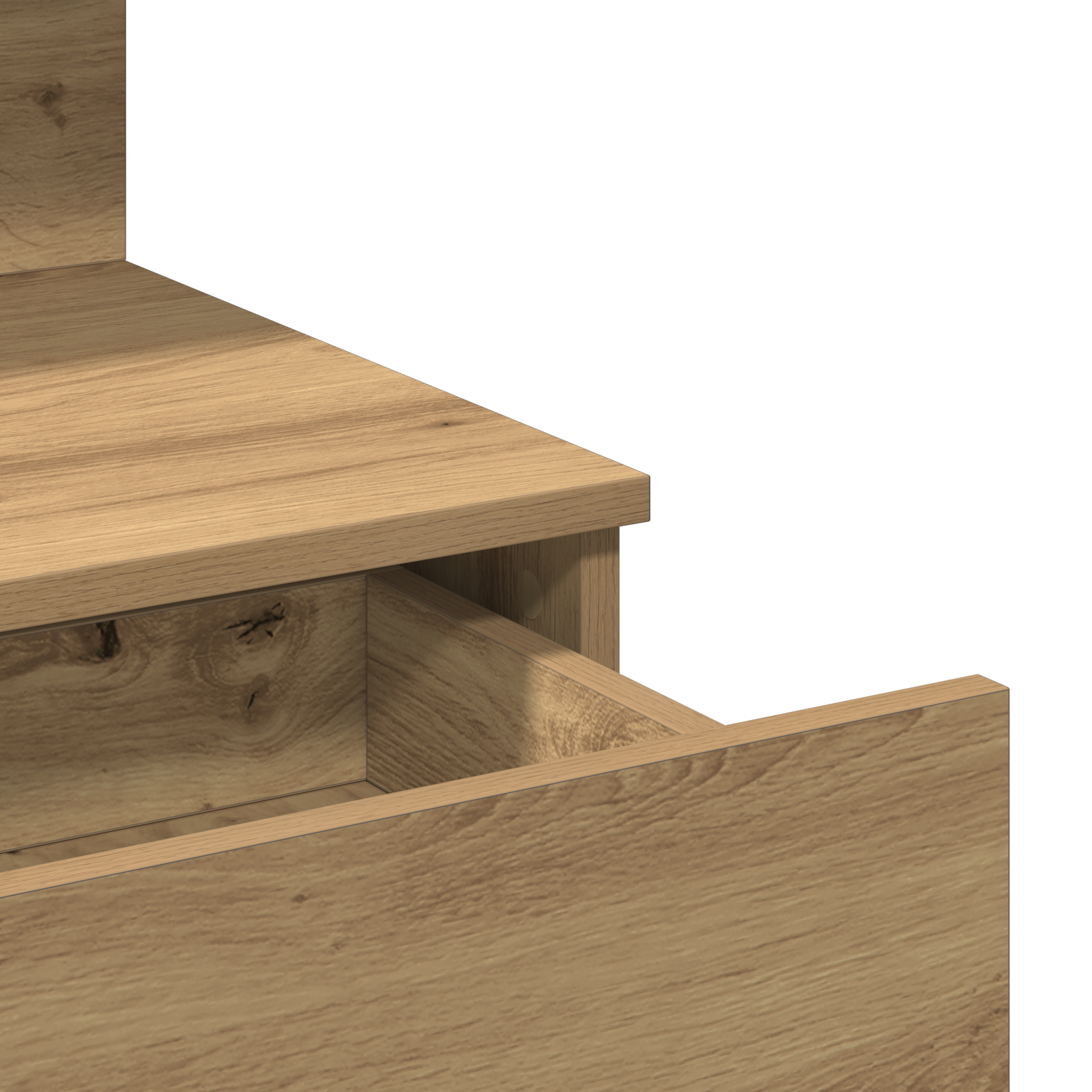 Dressing Table with LED Artisan Oak 100x40x130 cm - Image 8