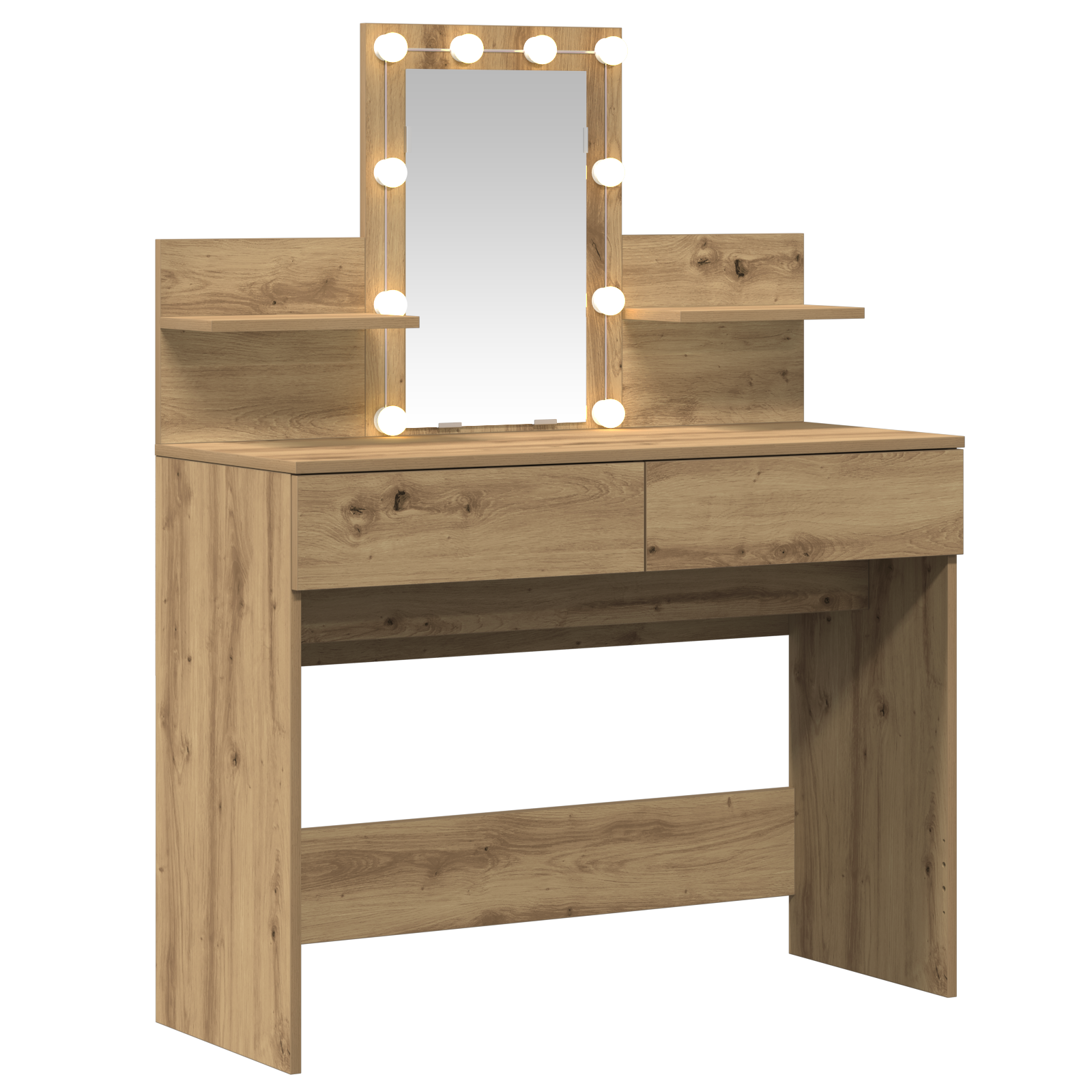 Dressing Table with LED Artisan Oak 100x40x130 cm - Image 5