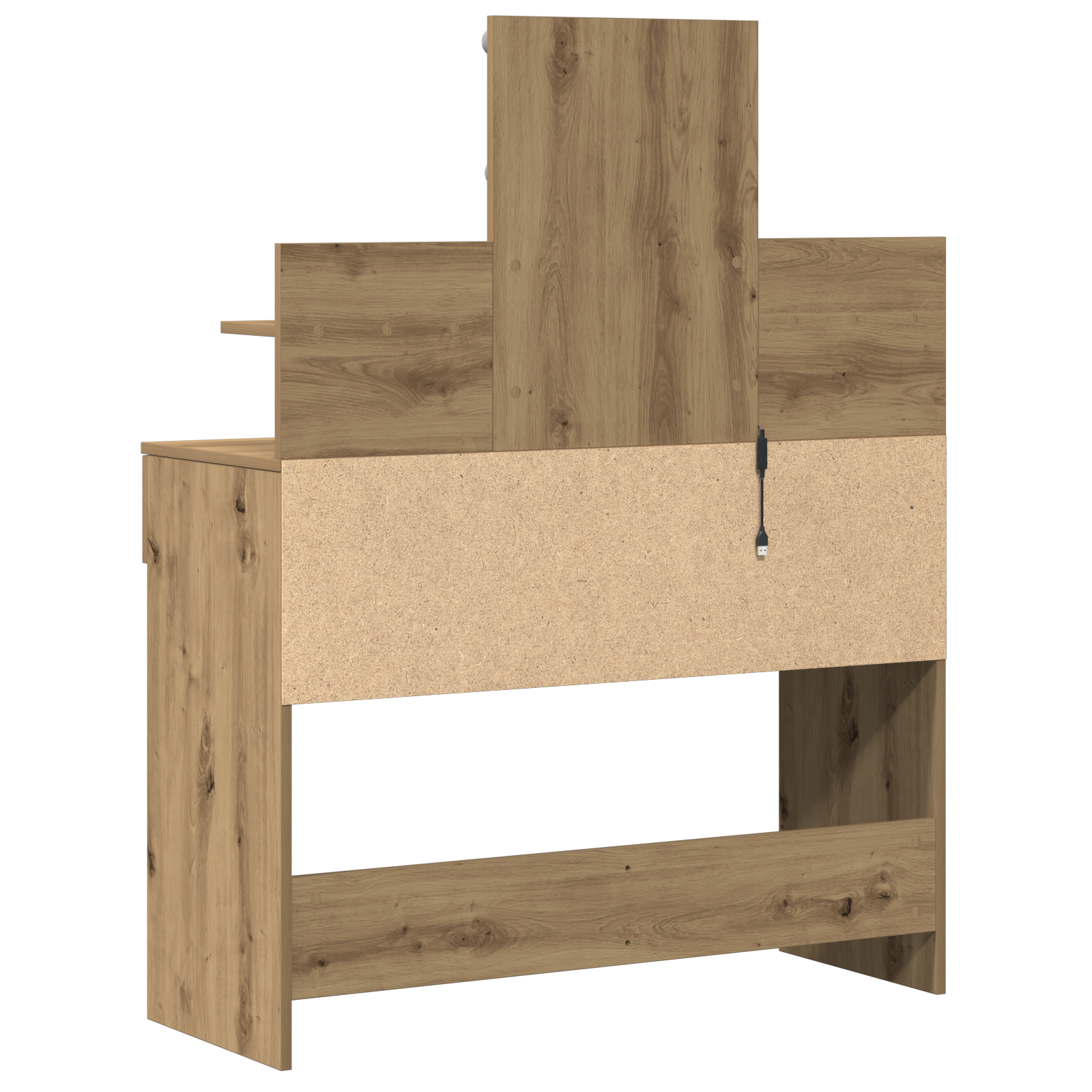 Dressing Table with LED Artisan Oak 100x40x130 cm - Image 6