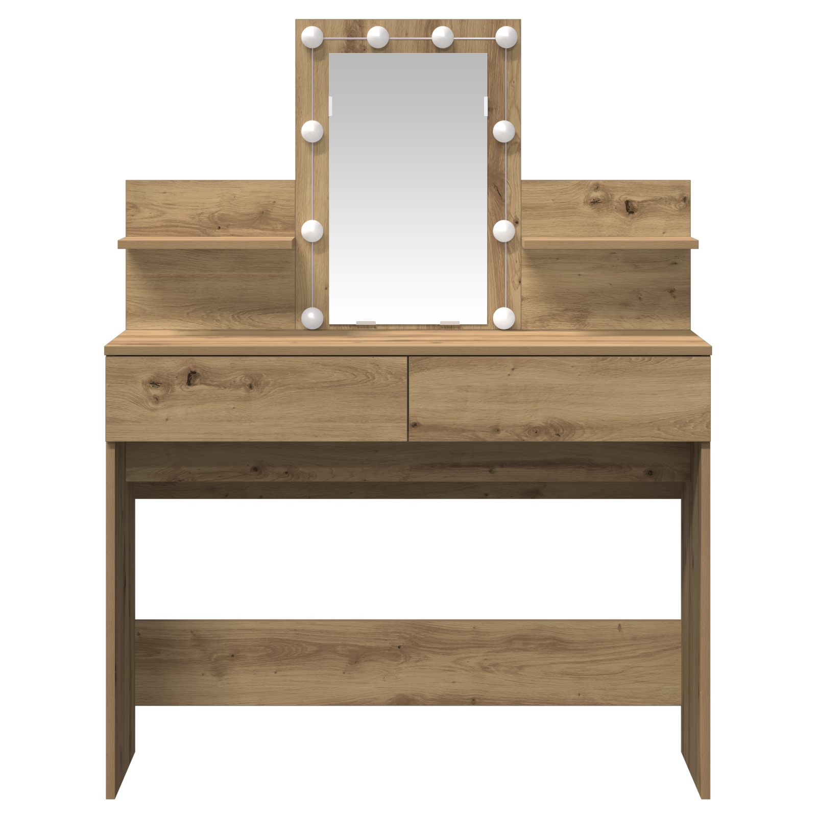 Dressing Table with LED Artisan Oak 100x40x130 cm - Image 7