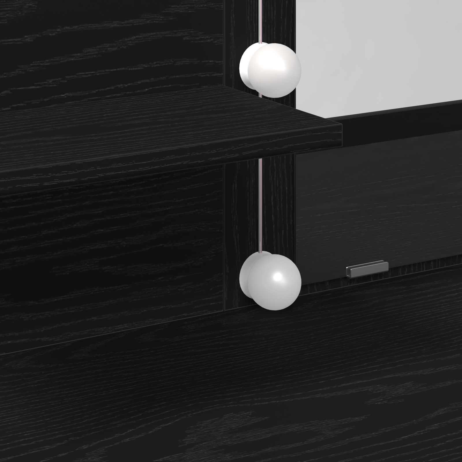 Dressing Table with LED Black Oak 100x40x130 cm - Image 10