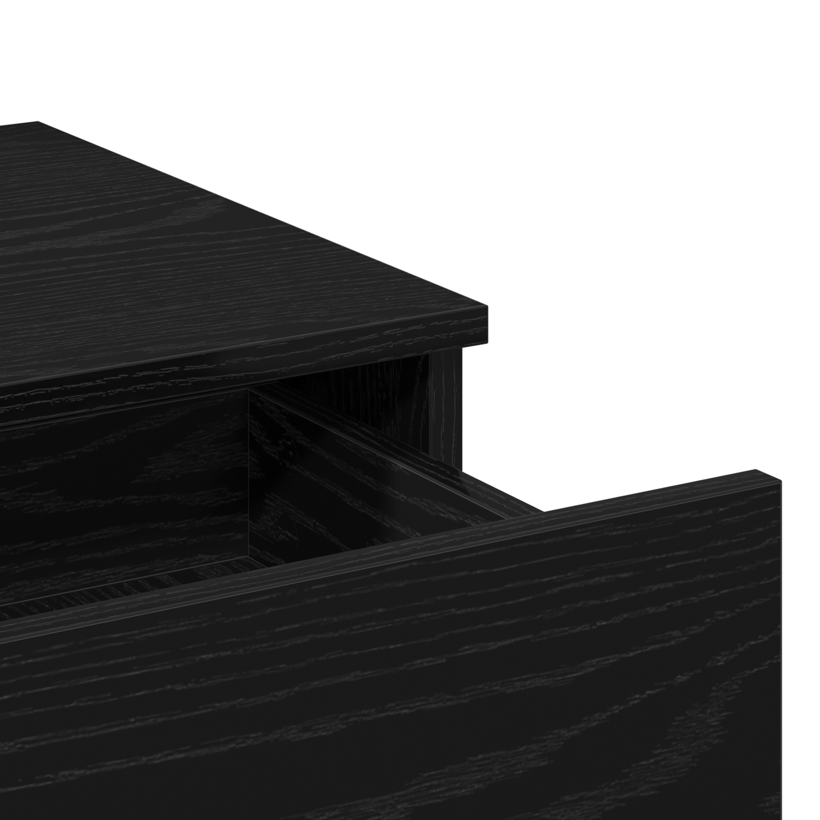 Dressing Table with LED Black Oak 100x40x120 cm - Image 8