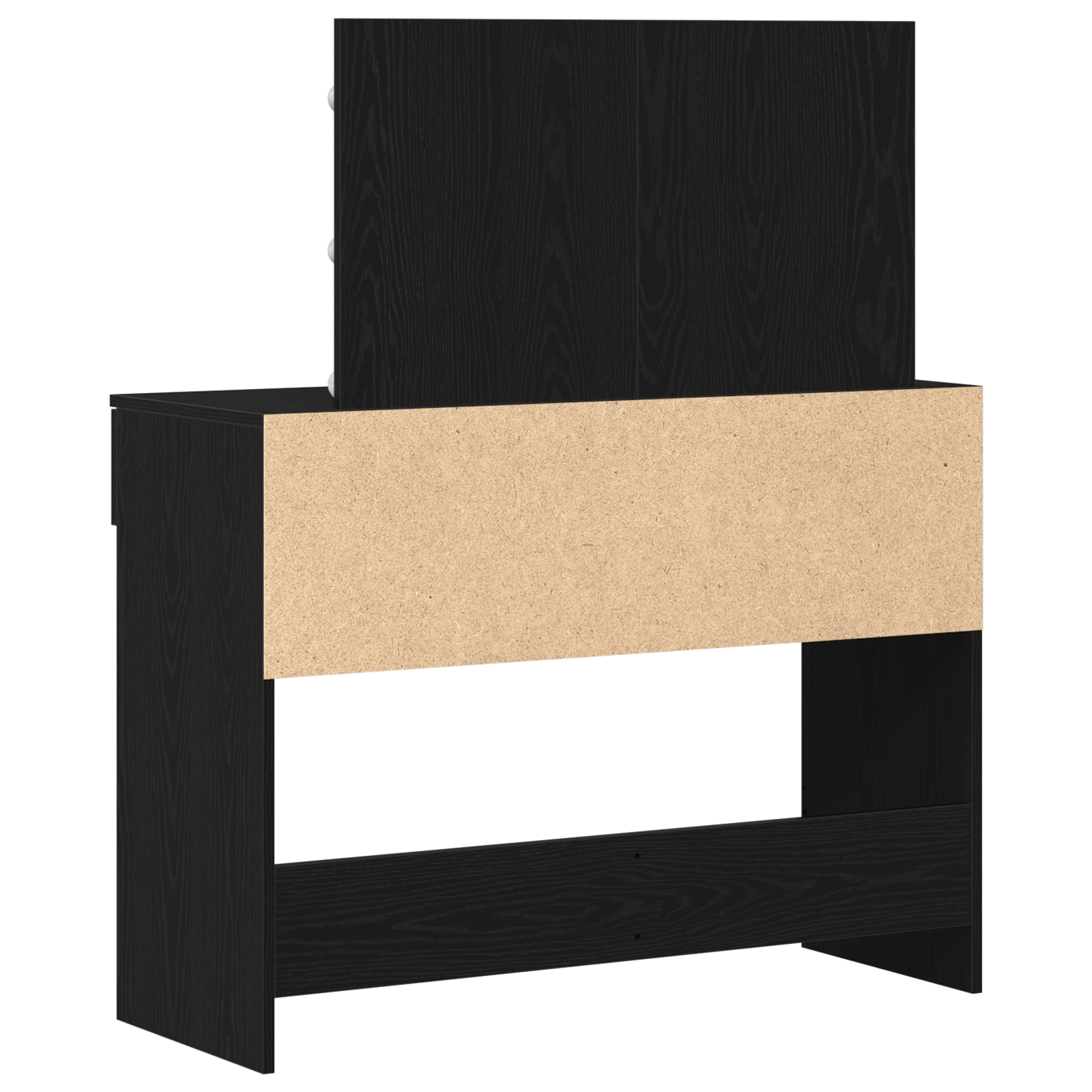 Dressing Table with LED Black Oak 100x40x120 cm - Image 5
