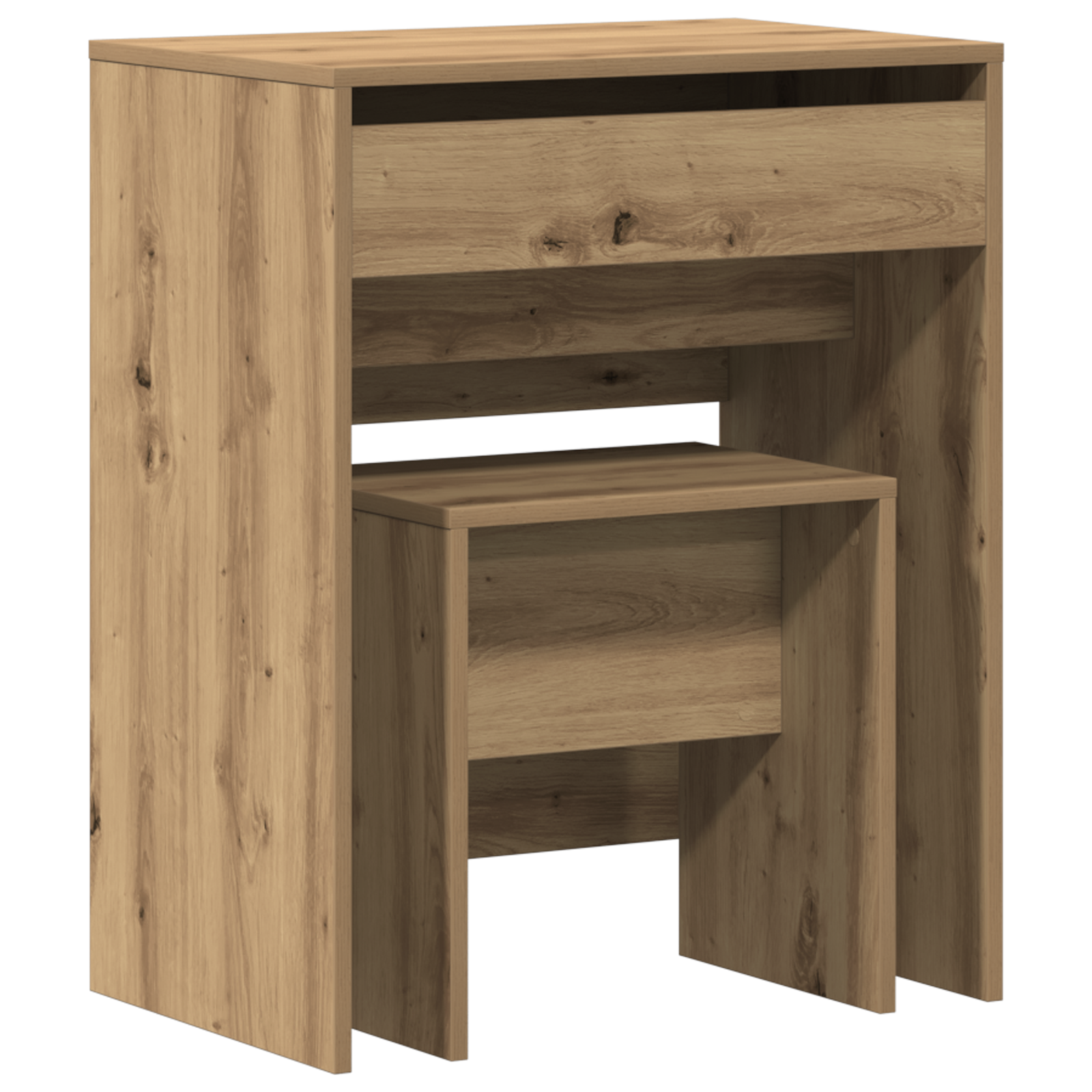 Dressing Table with Mirror Artisan Oak Engineered Wood - Image 2