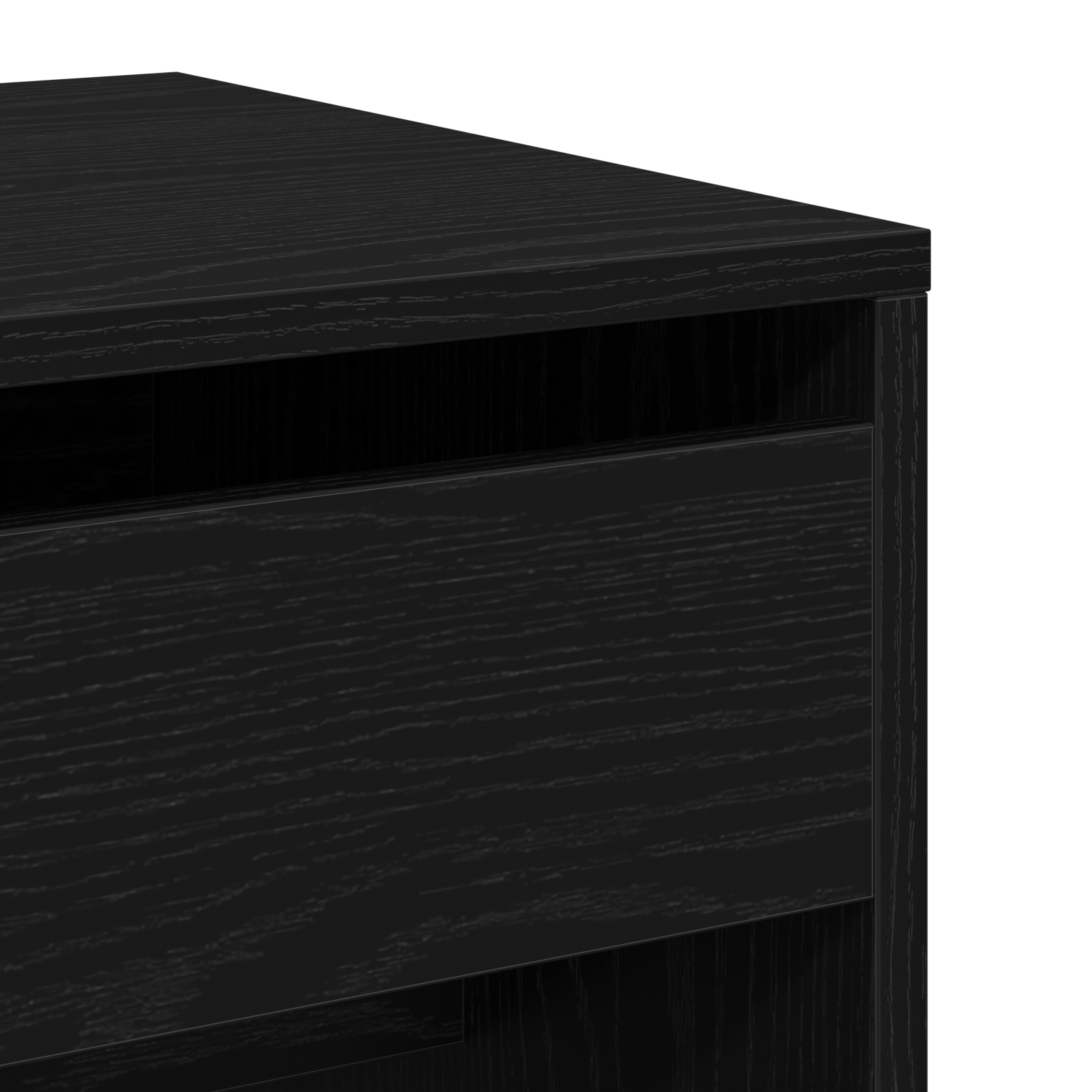 Dressing Table with Mirror Black Oak Engineered Wood - Image 9