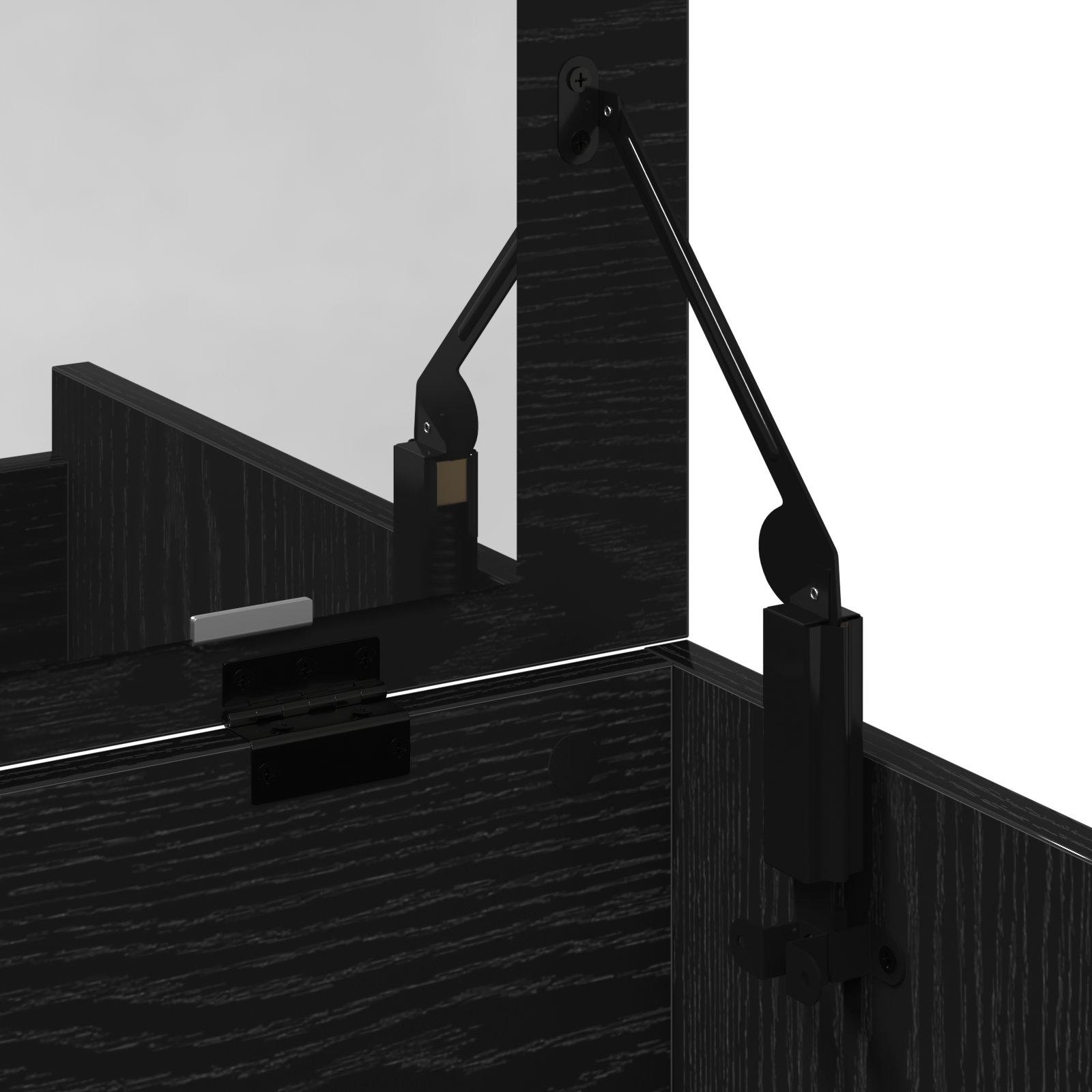 Dressing Table with Mirror Black Oak Engineered Wood - Image 10