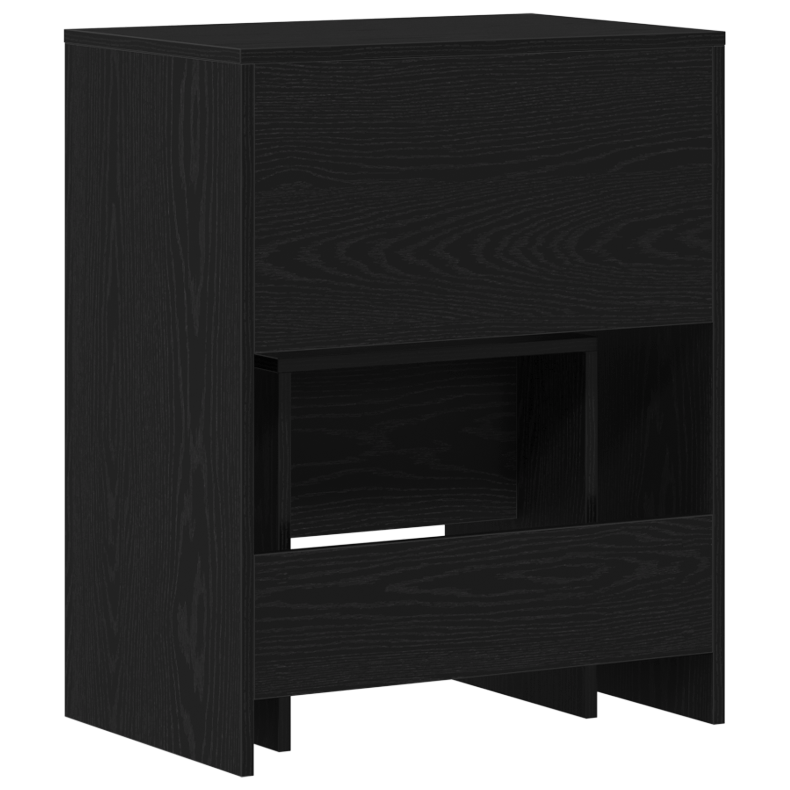 Dressing Table with Mirror Black Oak Engineered Wood - Image 6
