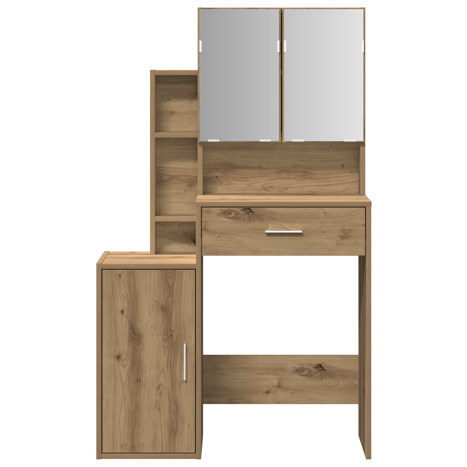 Dressing Table with Mirror and LEDs Artisan Oak Engineered Wood - Image 7