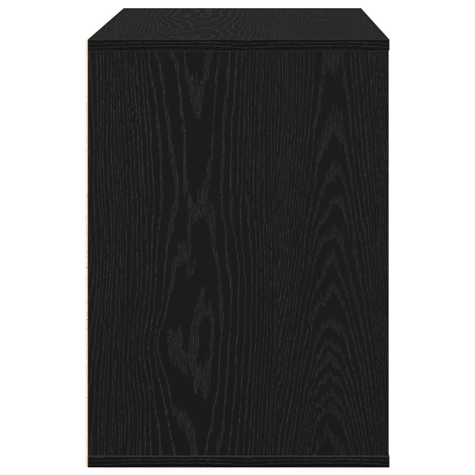 Kampinis komodas Juoda 80x41x58 cm Inžinerinis medis - Image 8
