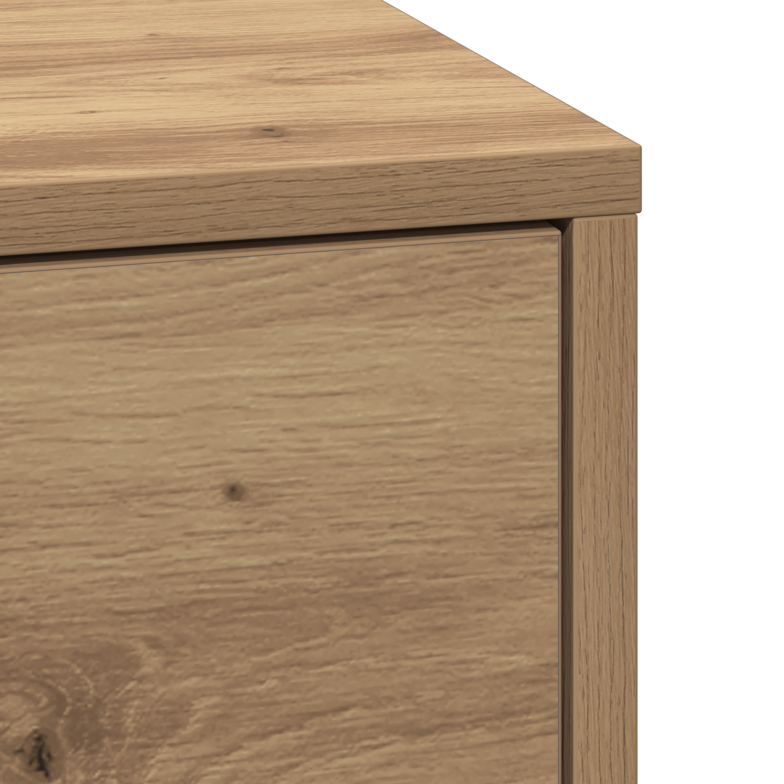 Bedside Cabinet with LED Lights Artisan Oak Engineered Wood - Image 9