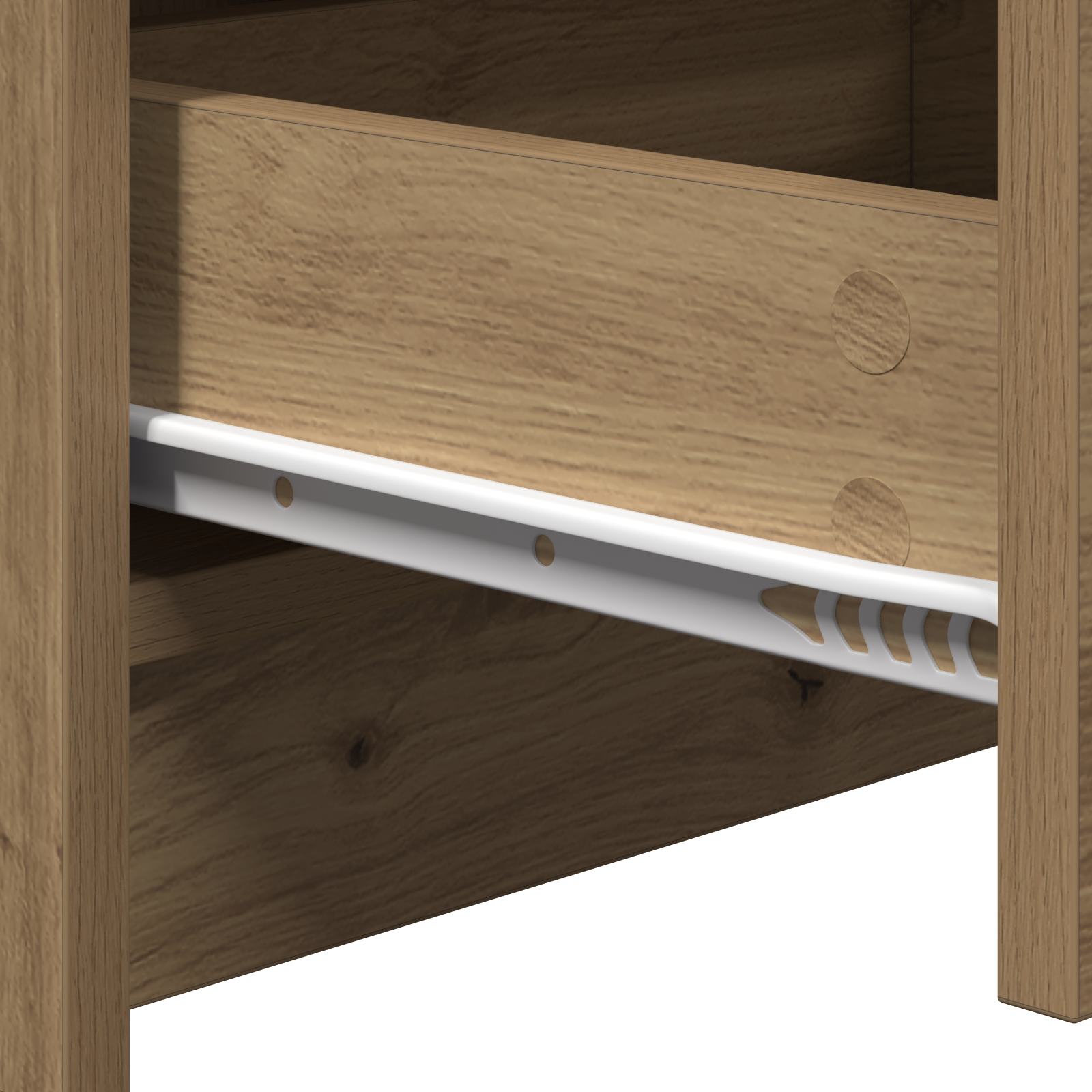 Bedside Cabinet with LED Lights Artisan Oak Engineered Wood - Image 11