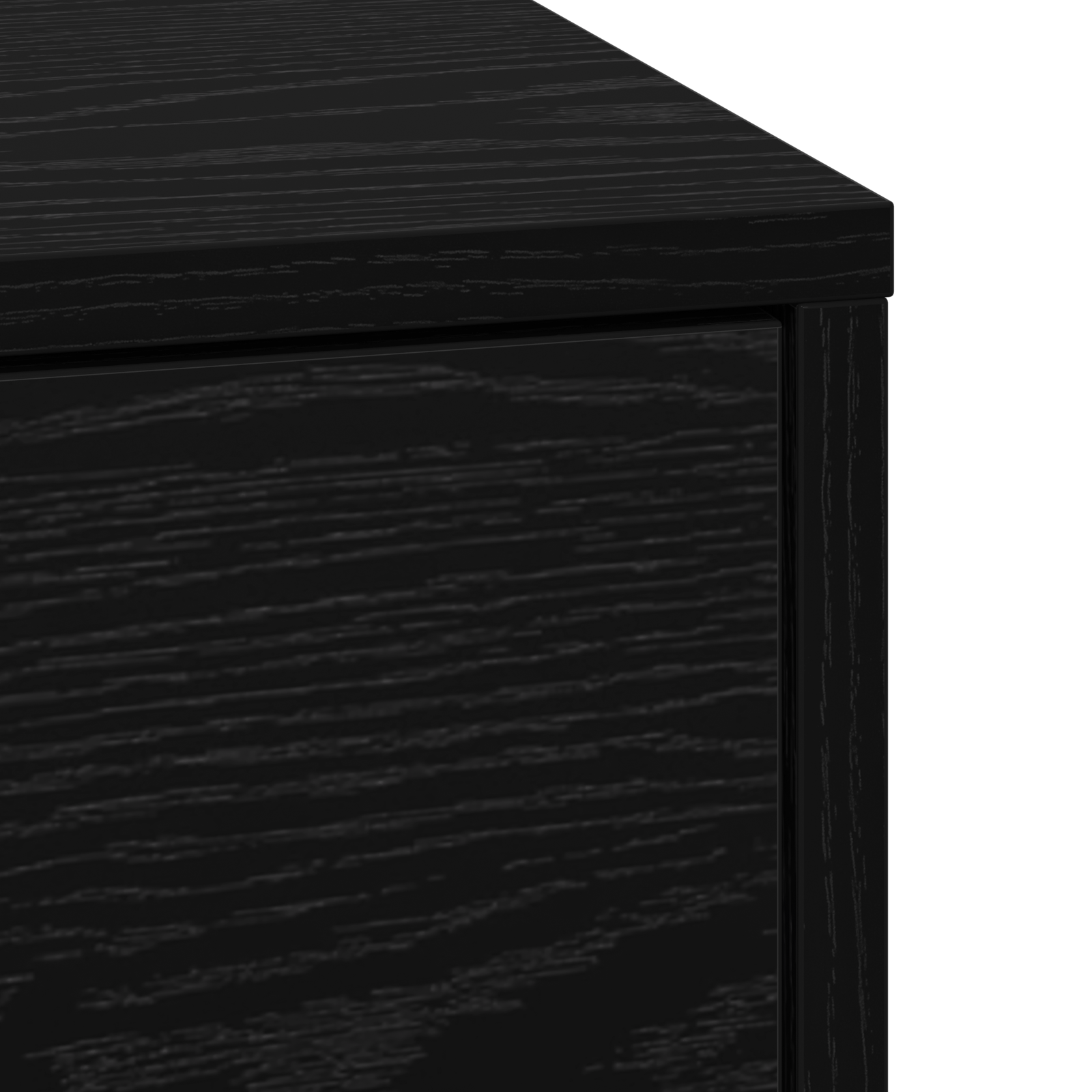 Bedside Cabinet with LED Lights Black Oak Engineered Wood - Image 9