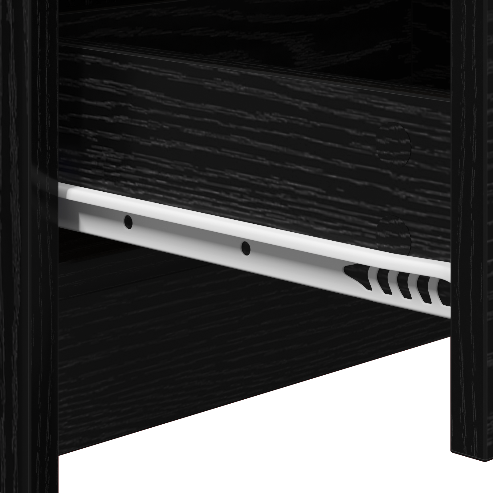 Bedside Cabinet with LED Lights Black Oak Engineered Wood - Image 11