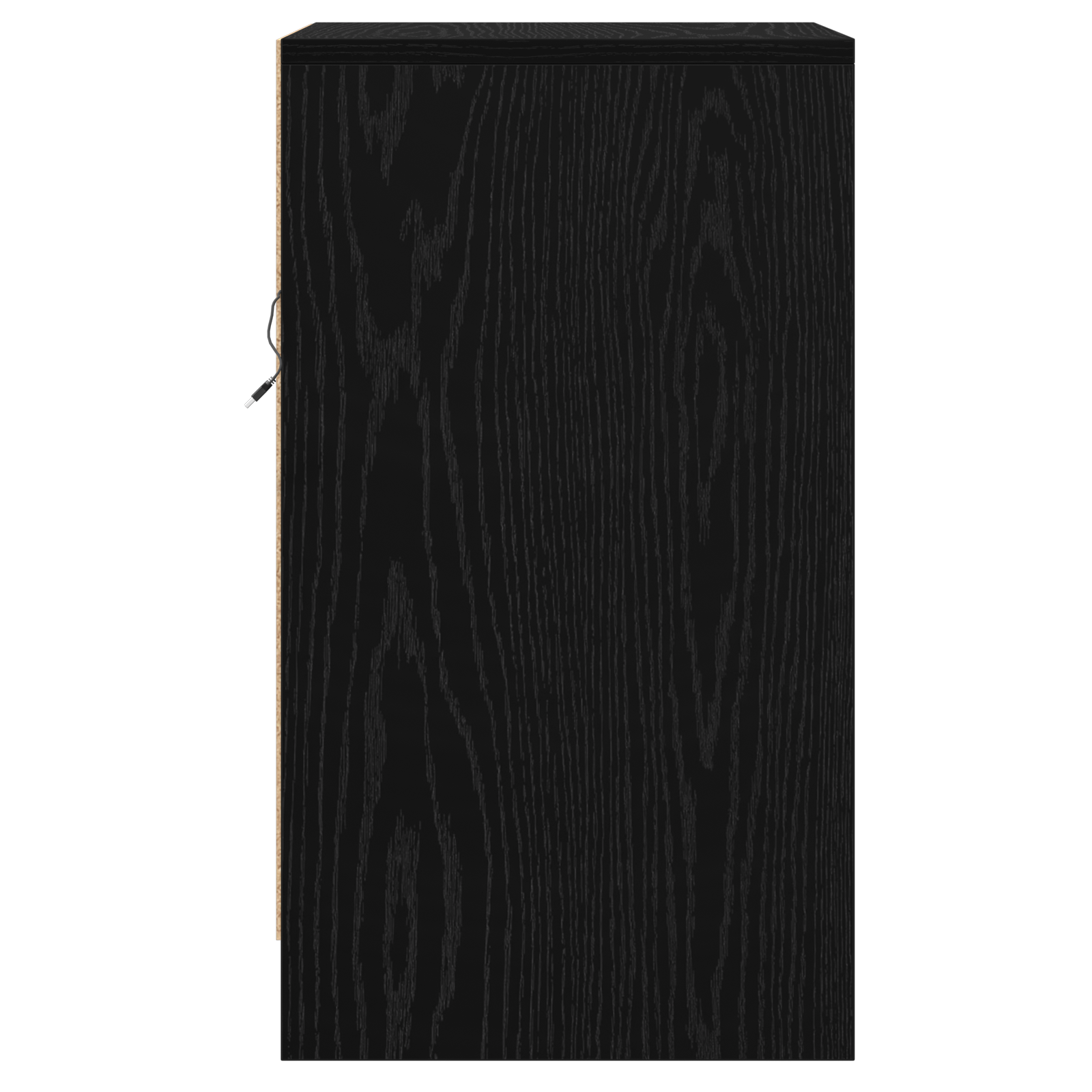 Bedside Cabinet with LED Lights Black Oak Engineered Wood - Image 7